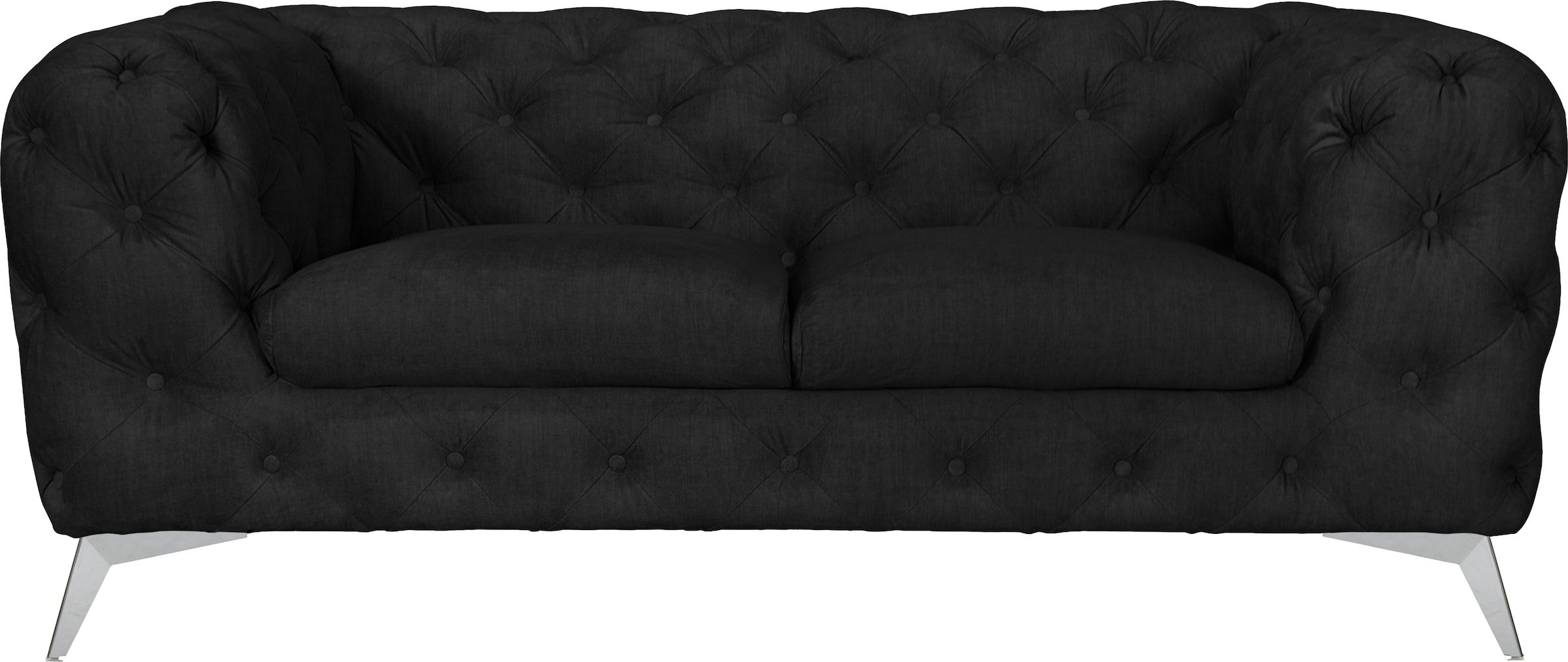 Leonique Chesterfield-Sofa "Glynis", aufwändige Knopfheftung, moderne Chesterfield Optik, Fußfarbe wählbar