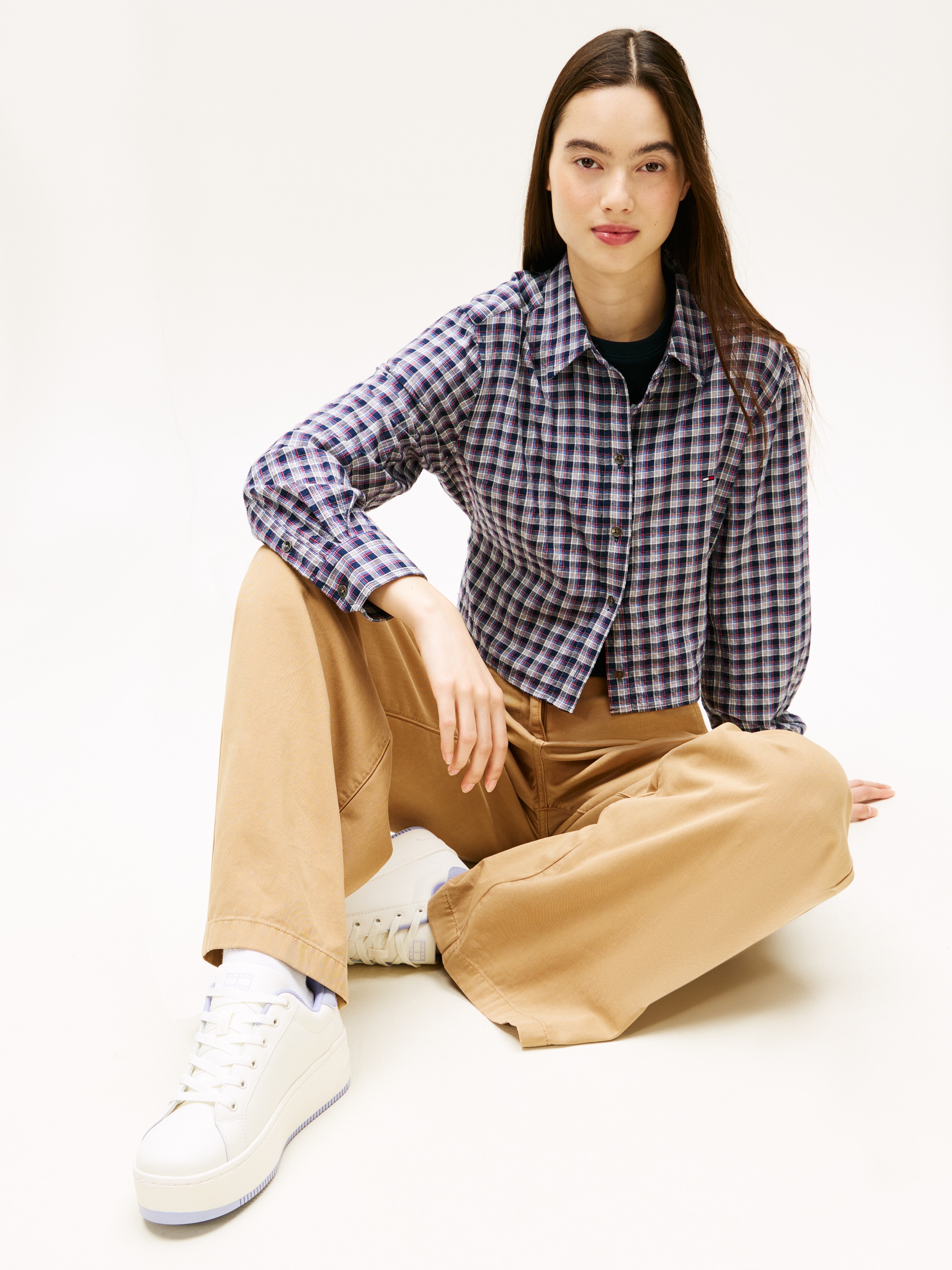 Tommy Jeans Plateausneaker »TJW FLATFORM ESS MU«  , Freizeitschuh, Halbschuh, Schnürschuh mit Kontrastbesatz