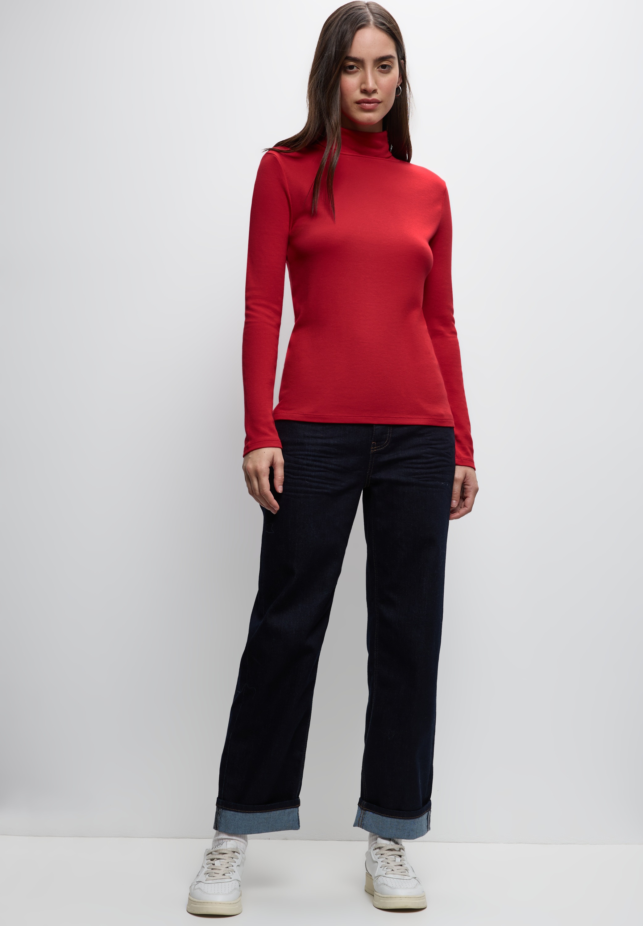 STREET ONE Rollkragenshirt, im soften Baumwoll-Mix