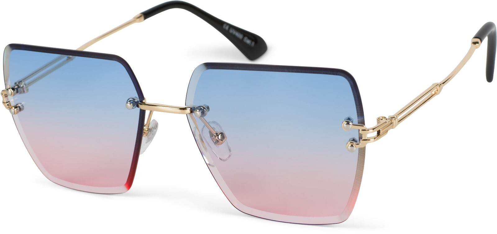 styleBREAKER Sonnenbrille "Rahmenlose Rechteckige Sonnenbrille mit Diamant Schliff" 1 Stk.