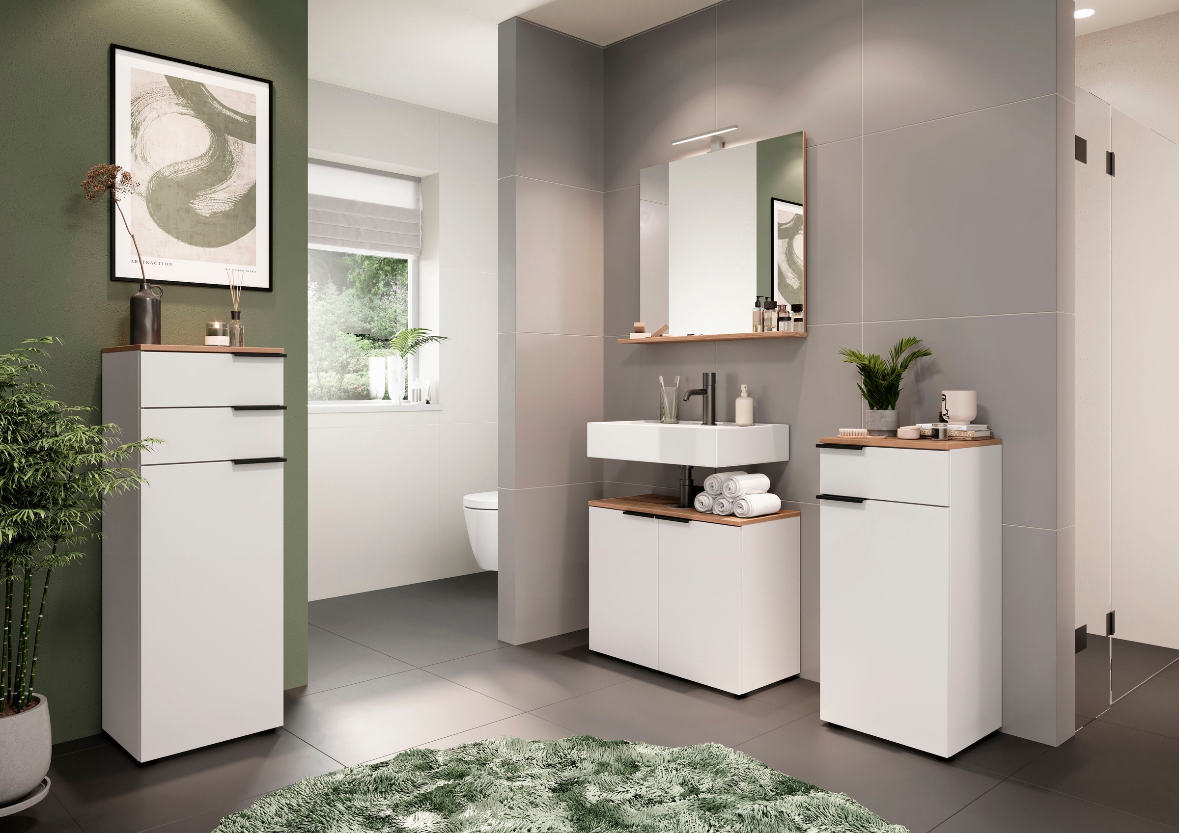 GERMANIA Waschbeckenunterschrank "Majtum mit Siphonausschnitt, Türen mit So günstig online kaufen