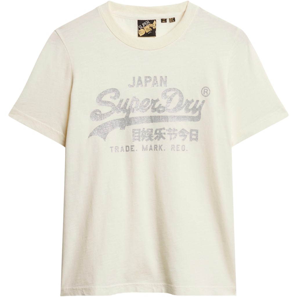 Superdry T-Shirt »METALLIC VL RELAXED T SHIRT«