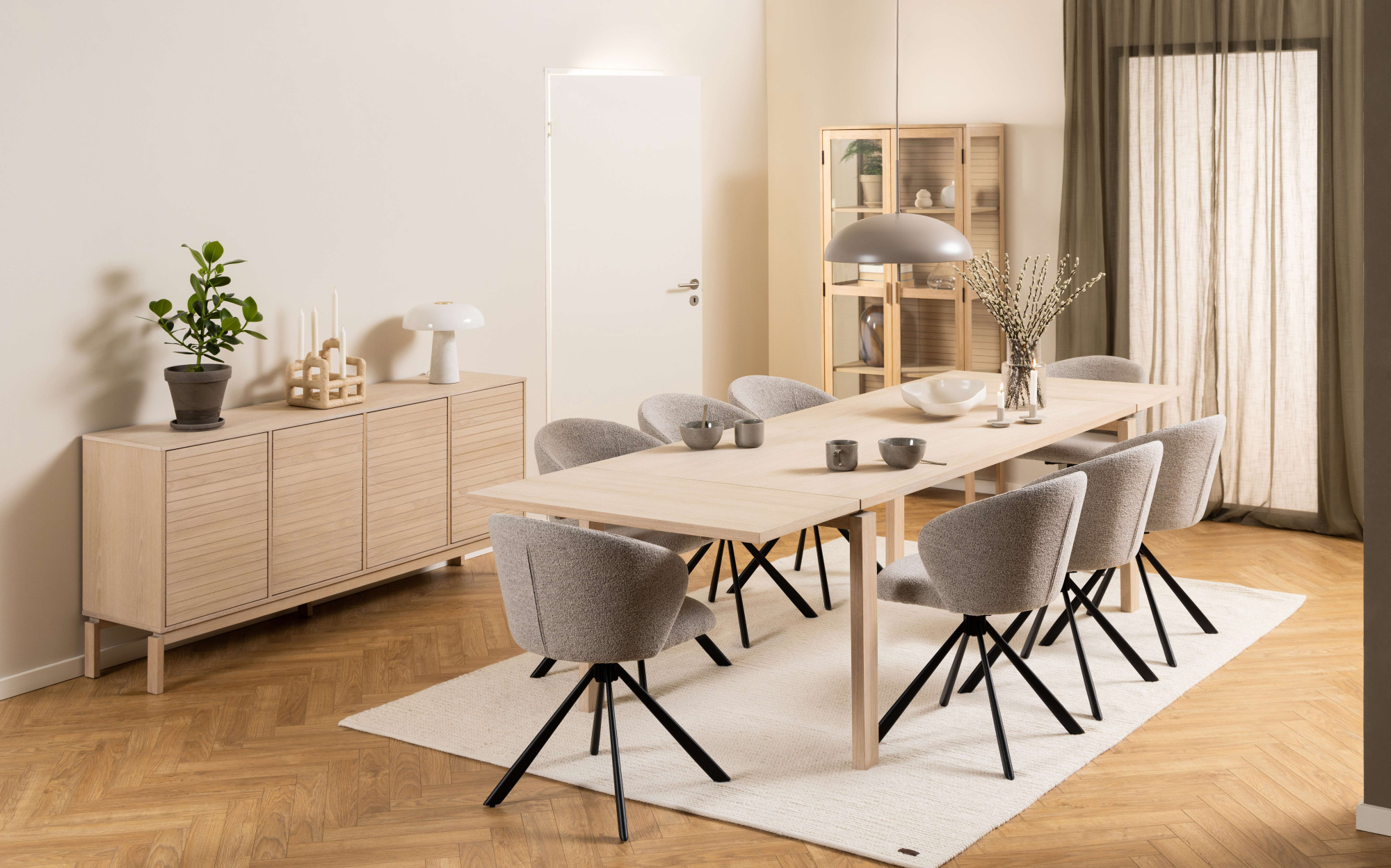 ACTONA GROUP "Linley Tisch" Eichenfurnier geölt, Ausziehplatte vorbereitet, B: 200 cm