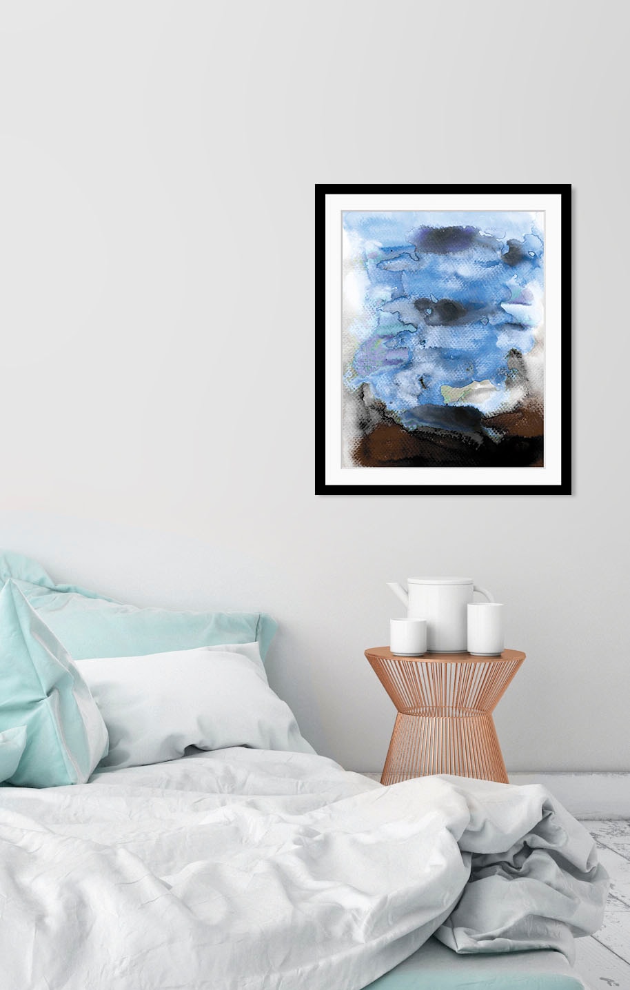 queence Bild "Angelina" Abstrakt Figuren Gemälde Kunst Modern 1 Stk. tlg. HD Premium Poster-Druck inkl. Holzrahmen