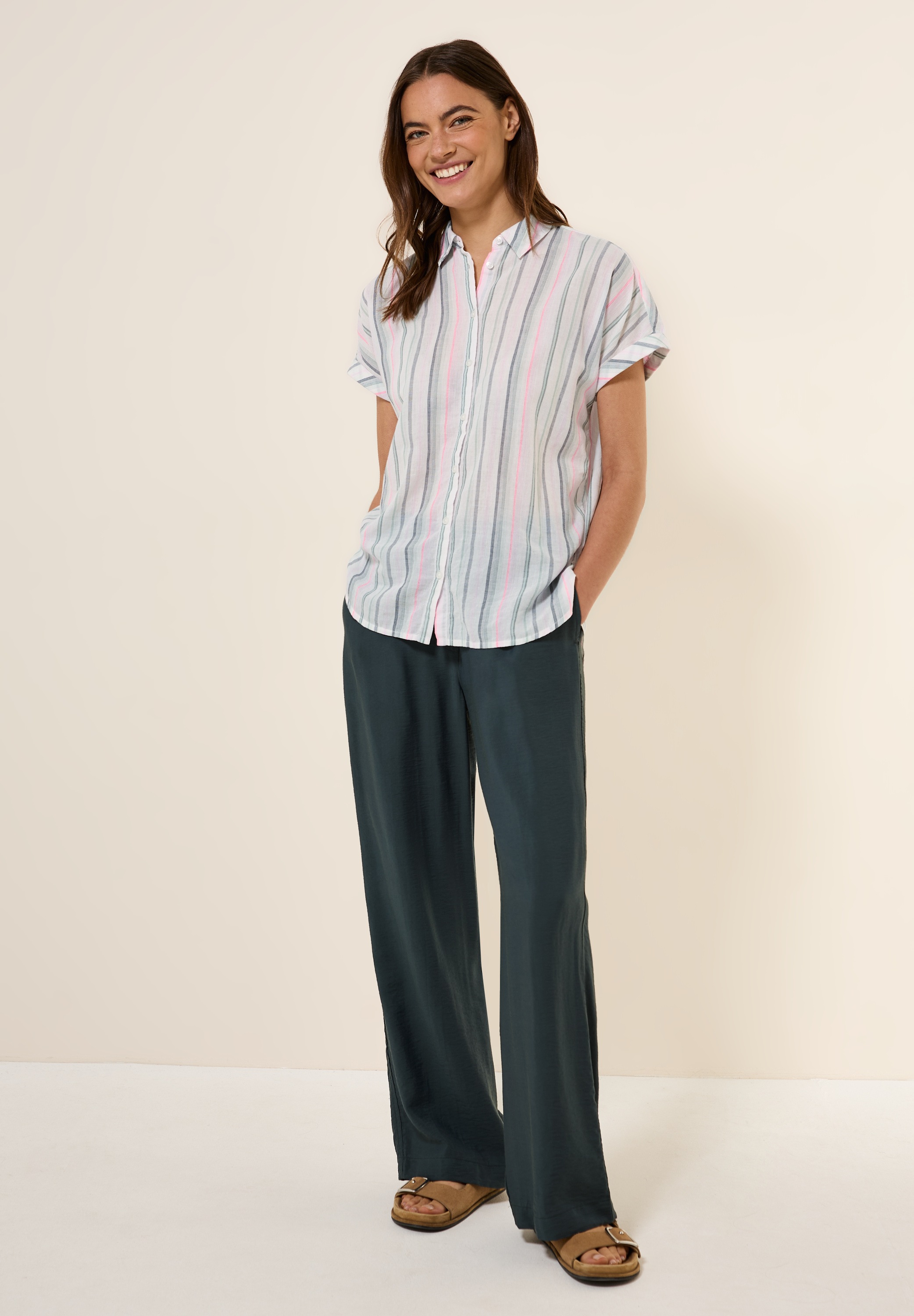 Thumbnail - Cecil Kurzarmbluse mit Kragen