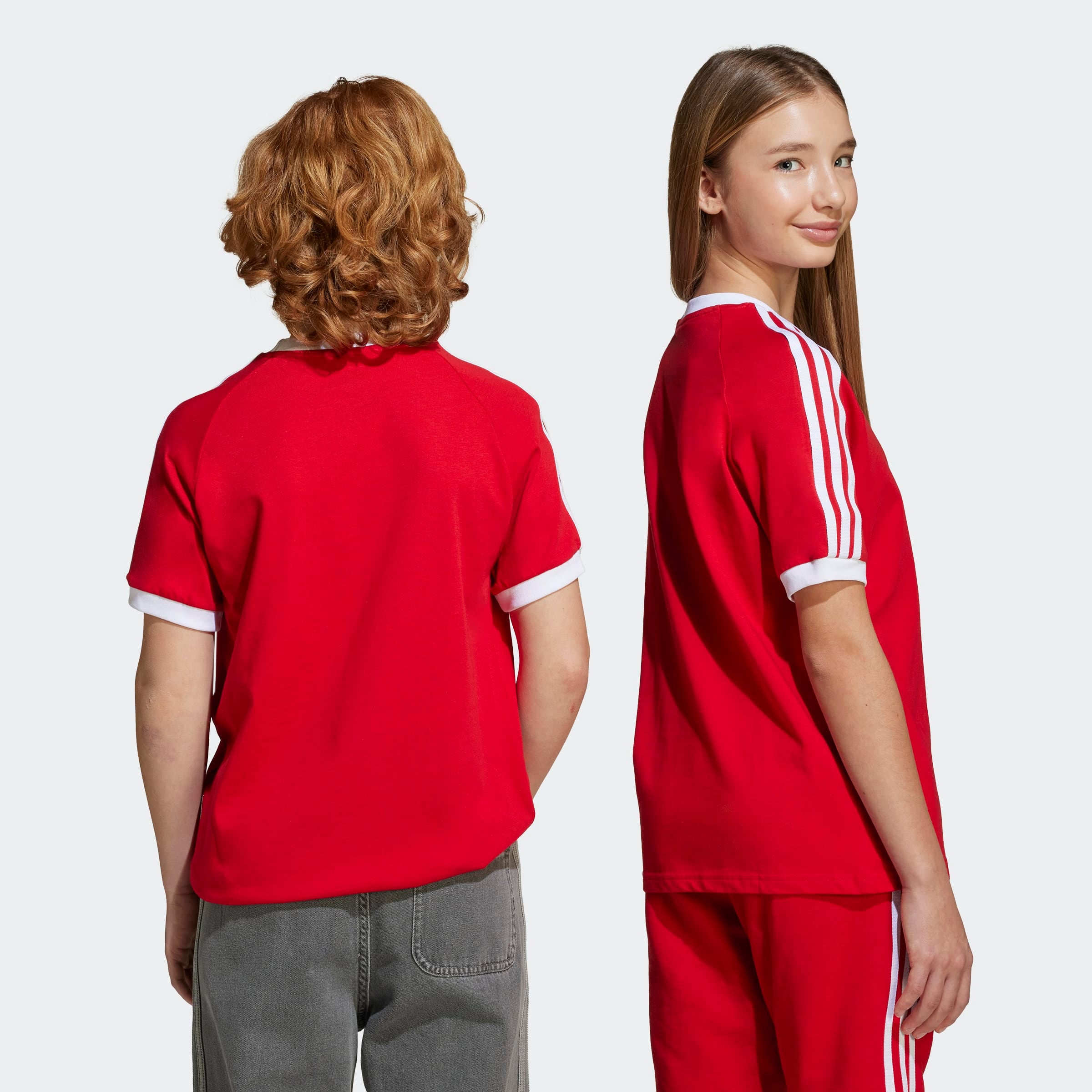 adidas Originals T-Shirt »3 STRIPE TEE« sportlicher Stil, mit kurzen Ärmeln, für Kinder, aus Baumwolle