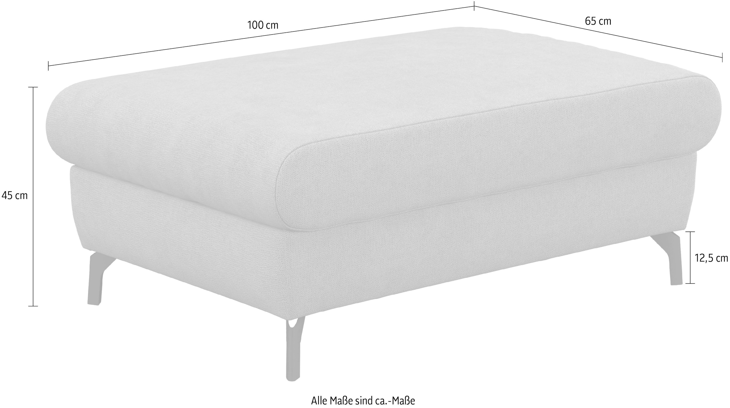 COTTA Polsterhocker »Kitty«, Modern, Bodenfreiheit 12,5 cm