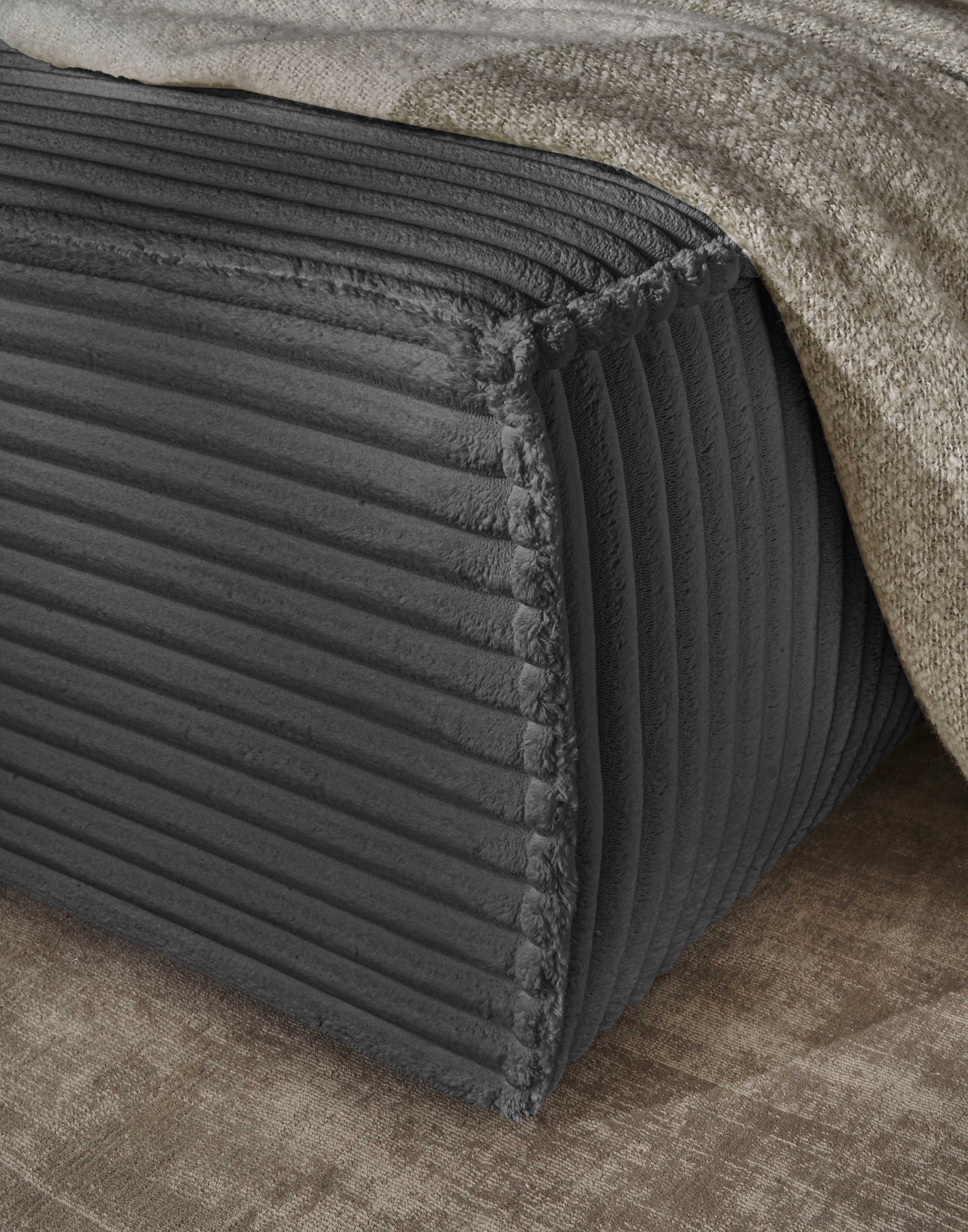 Thumbnail - OTTO home Hocker "FINNLEY, Polsterhocker in Bouclé, Struktur fein u. Mega Cord verfügbar" passend zum Loveseat der Serie...