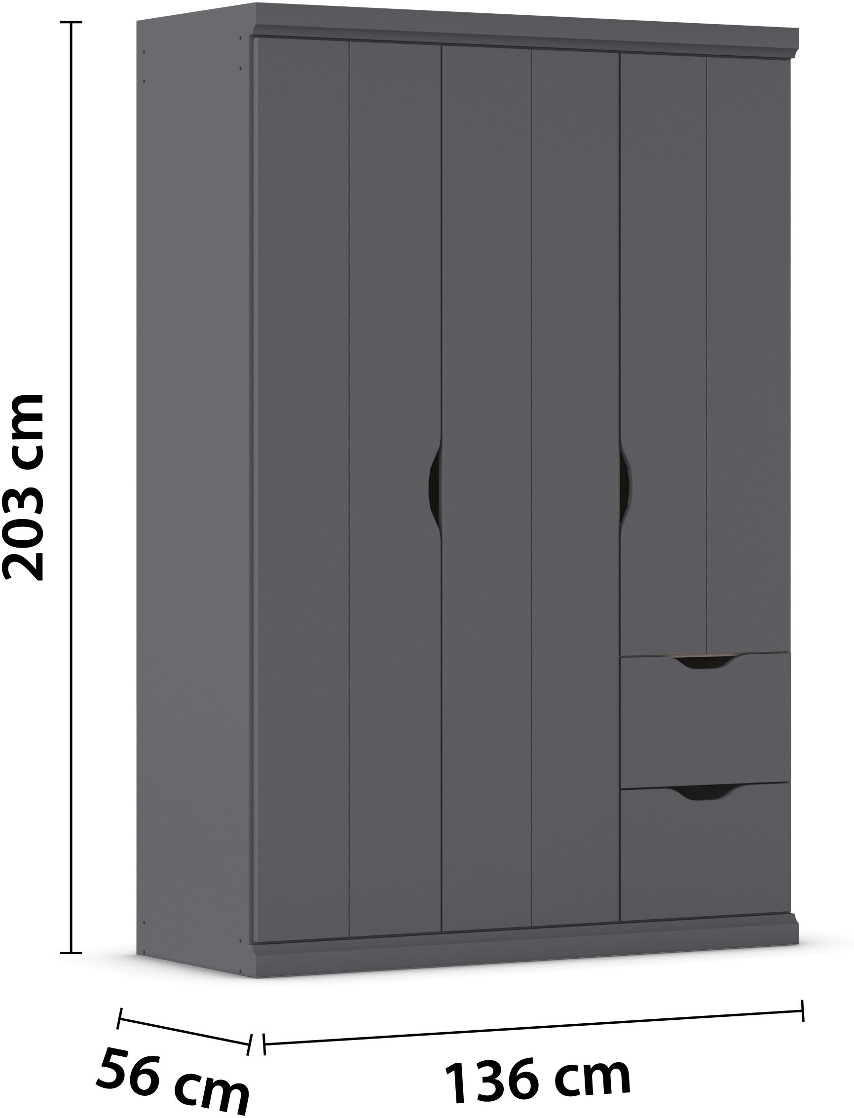 rauch Kleiderschrank »Marlene«, (in 3 verschiedenen Ausstattungen BASIC/CLASSIC/PREMIUM), in 3 Breiten 91/136/181 cm im Landhaus-Stil MADE IN GERMANY