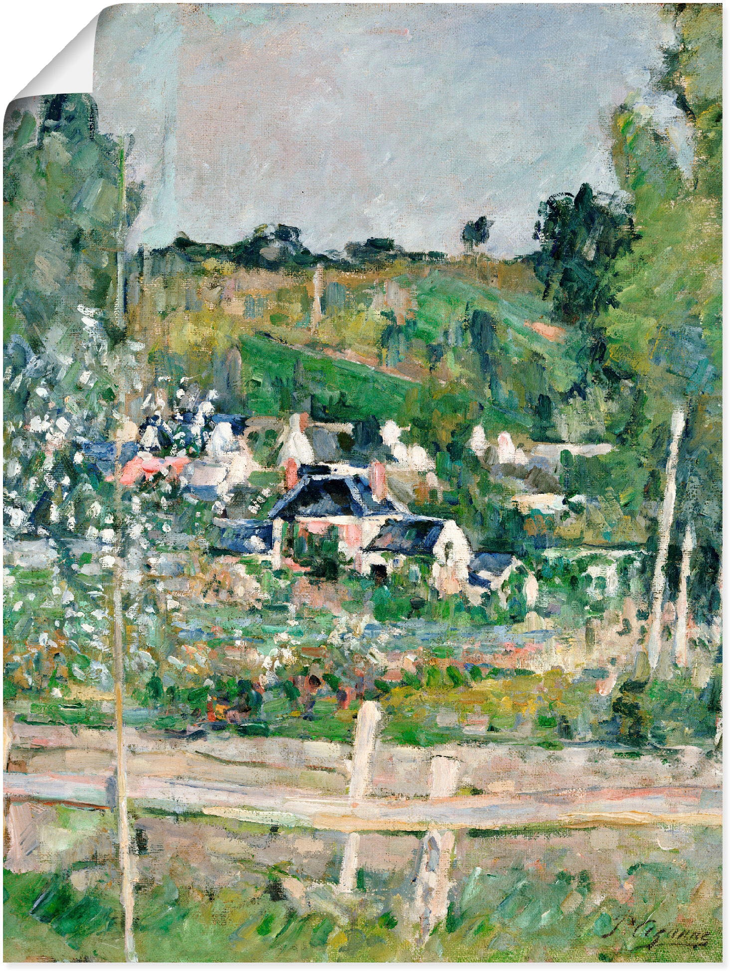 Artland Kunstdruck "Stillleben mit italienischer Fayence", Garten, (1 St.), als Leinwandbild, Wandaufkleber oder Poster 