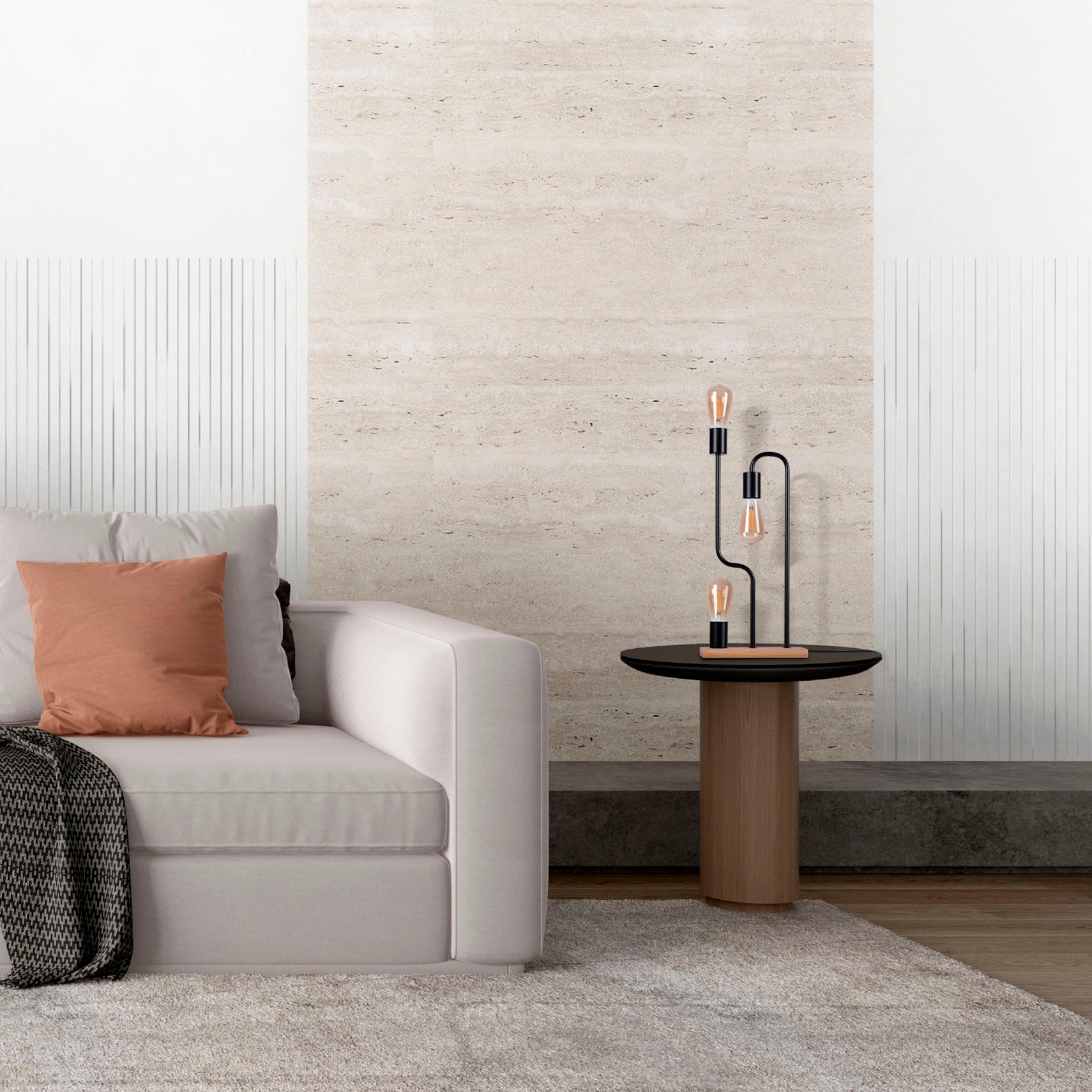Paco Home Tischleuchte »GERALT«, Leuchtmittel E27 | ohne Leuchtmittel, LED  Wohnzimmer Schlafzimmer Esszimmer Leselampe Deko E27