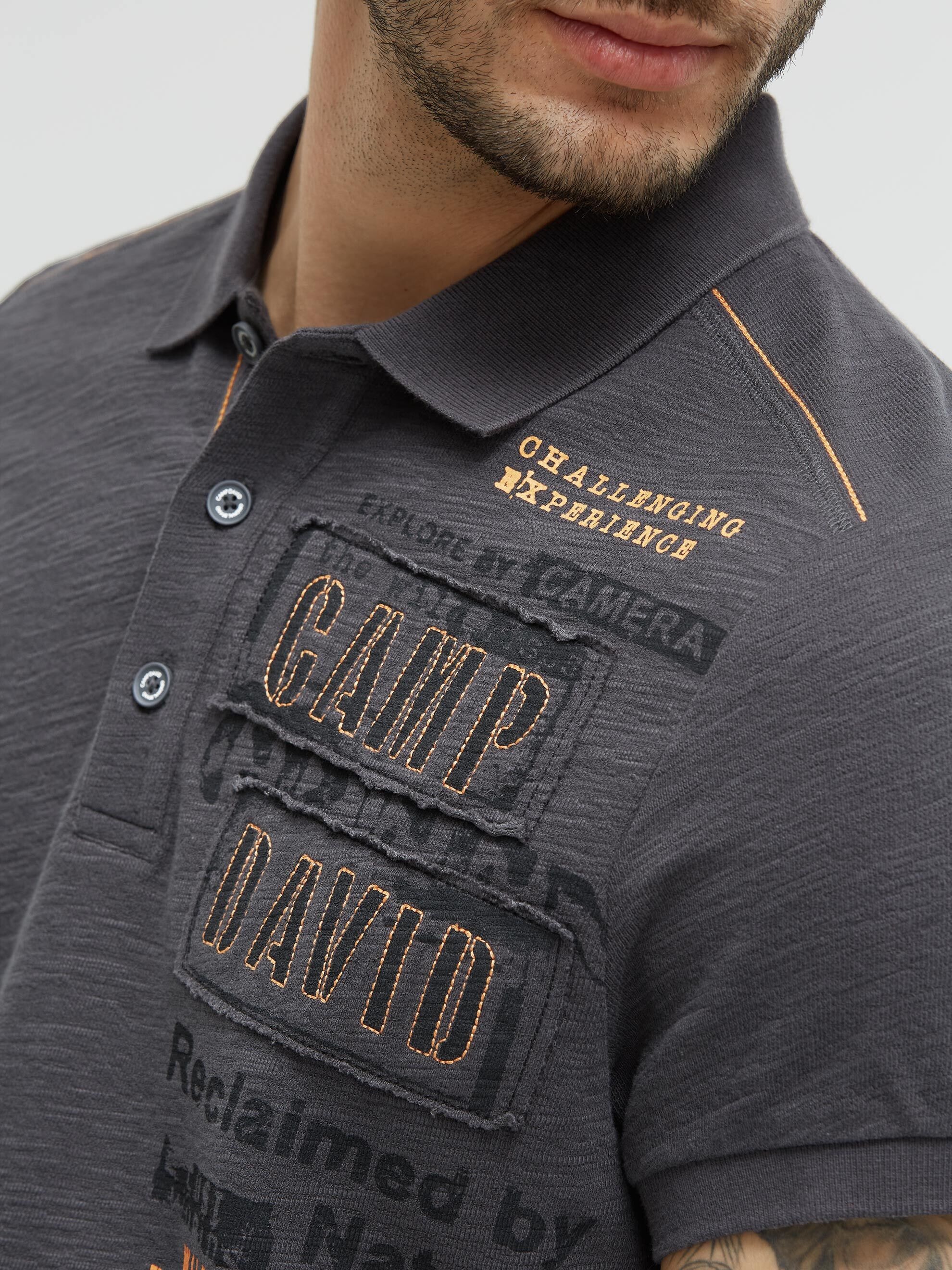 CAMP DAVID Poloshirt mit Stickerei