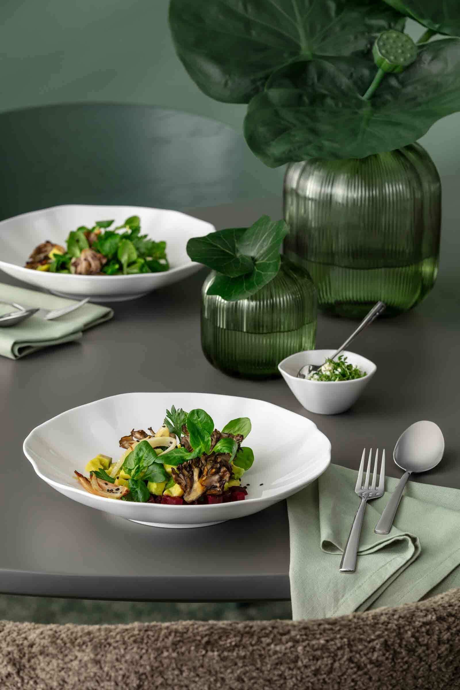 Villeroy & Boch Geschirr-Set »Kombiservice Pura 30er Set weiß« Spülmaschinenfest, Mikrowellensicher