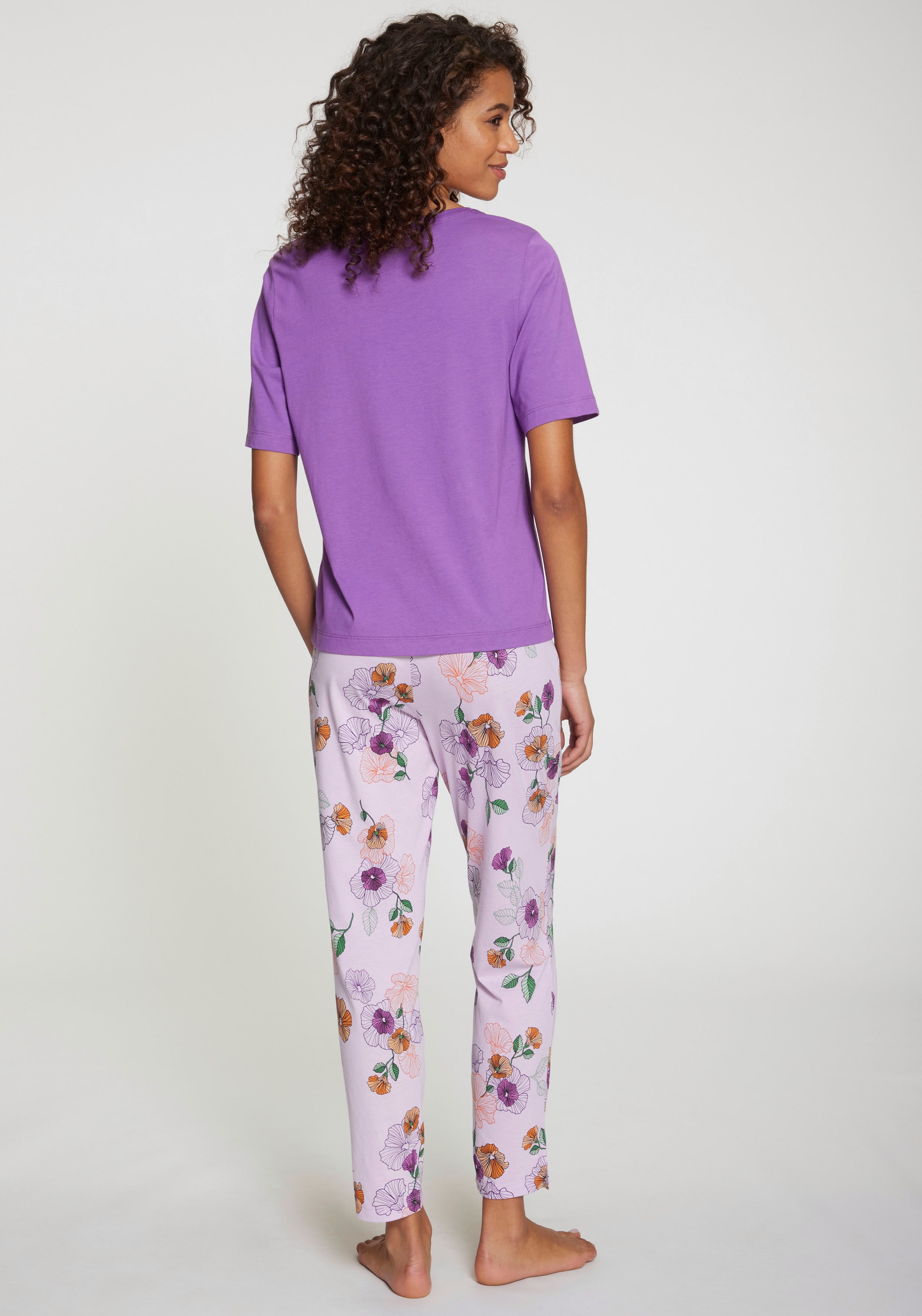 Vivance Dreams Pyjama 2 tlg. mit Blumen-Druck