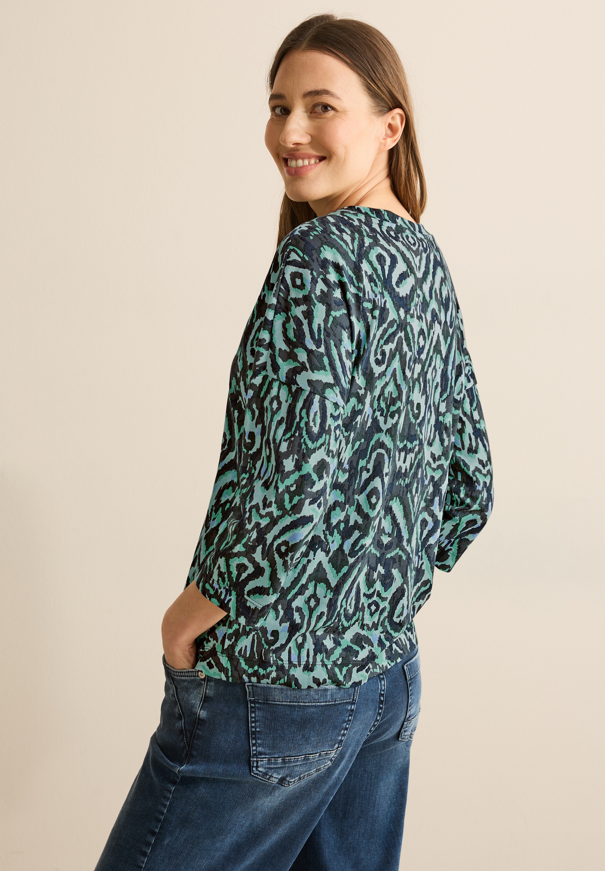 Cecil 3/4-Arm-Shirt, mit 3/4 Ärmeln