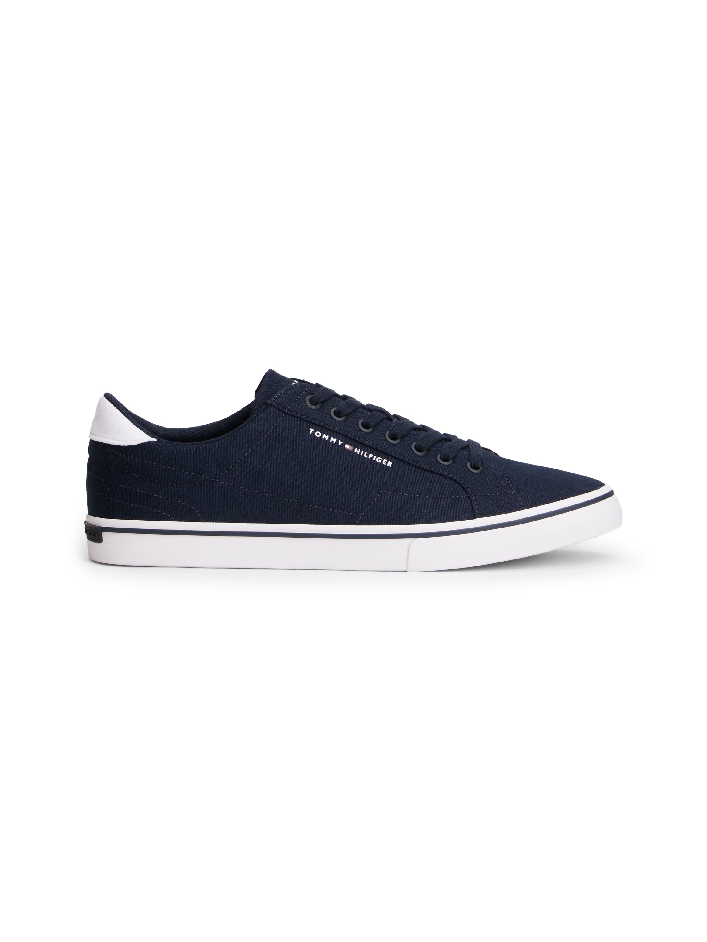 Tommy Hilfiger Sneaker »VULC CORE LONG LACE«  Freizeitschuh, Halbschuh, Schnürschuh mit Kontrastbesatz an der Ferse