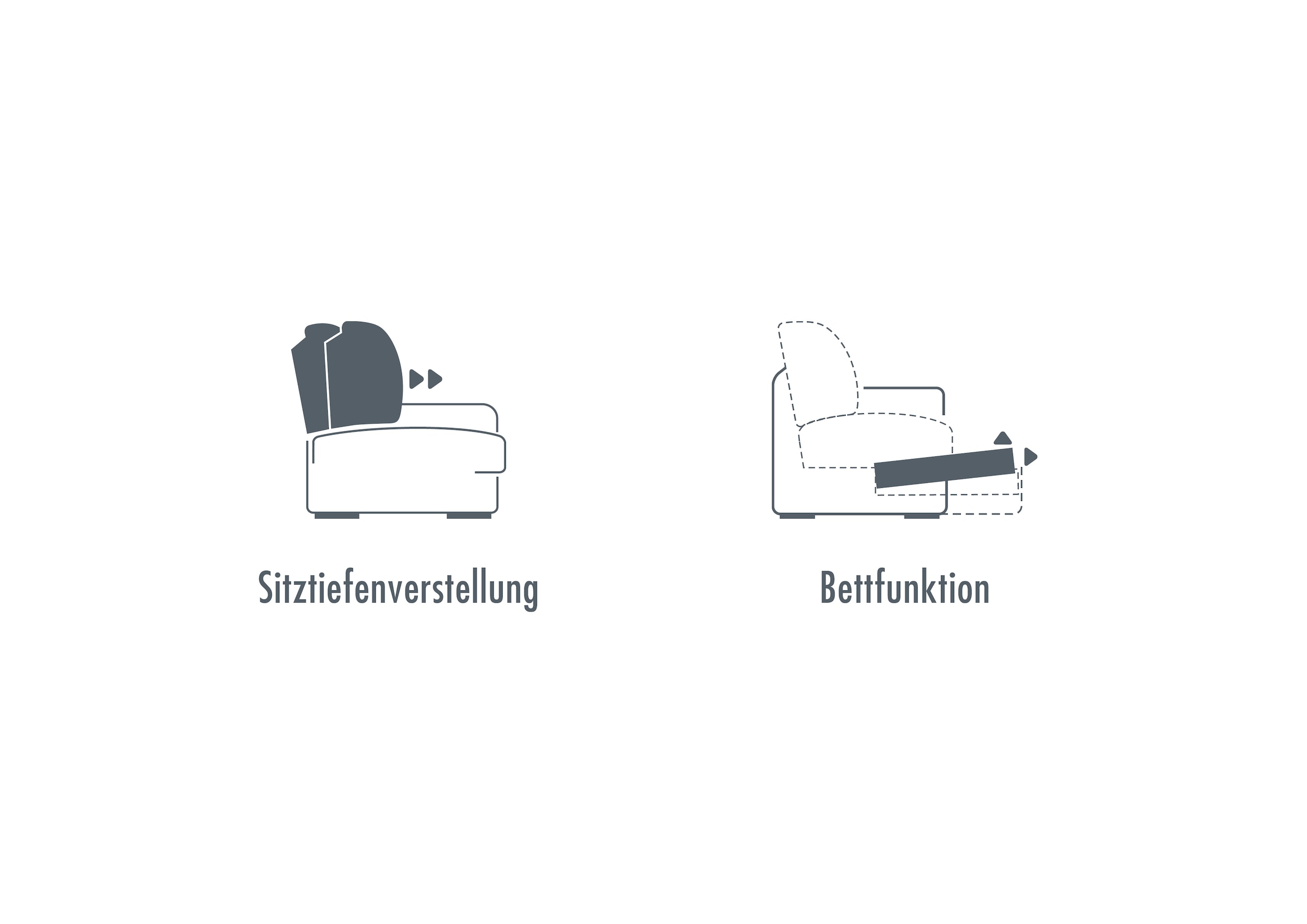 Die PlanBar Ecksofa »MP-IN16012 L-Form, mit Kaltschaum-Polsterung«, inkl. Sitztiefenverstellung wahlweise mit weiteren Funktionen