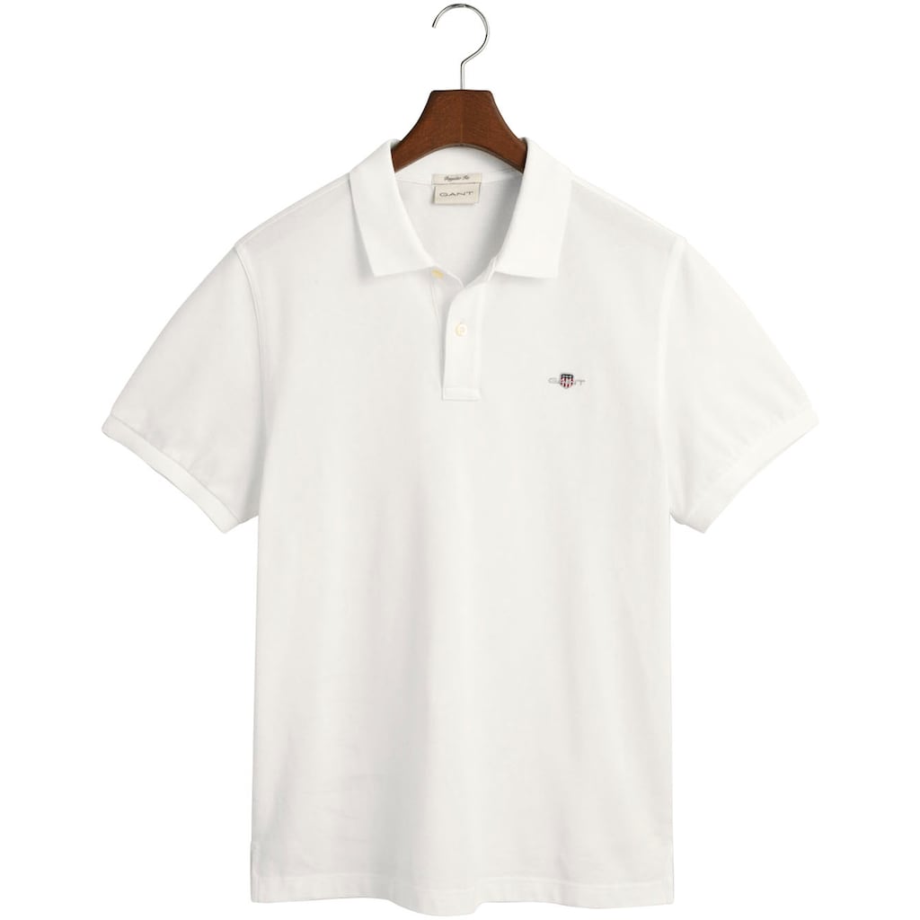 Gant Poloshirt »REGULAR ORIGINAL PIQUE SS RUGGER«, mit Logo und Flachstrickkragen 100% Baumwolle Pique