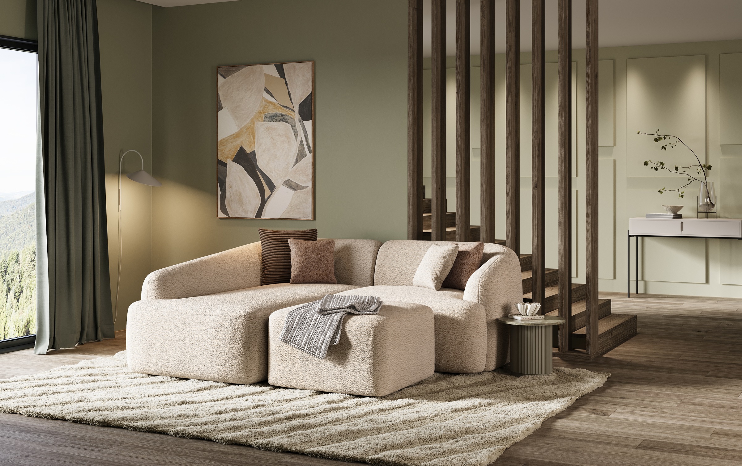 INOSIGN Ecksofa »Nergal, Einzelsofa oder L-Form«, Modernes Design, schlichte Optik, stilvoller Blickfang im Wohnzimmer