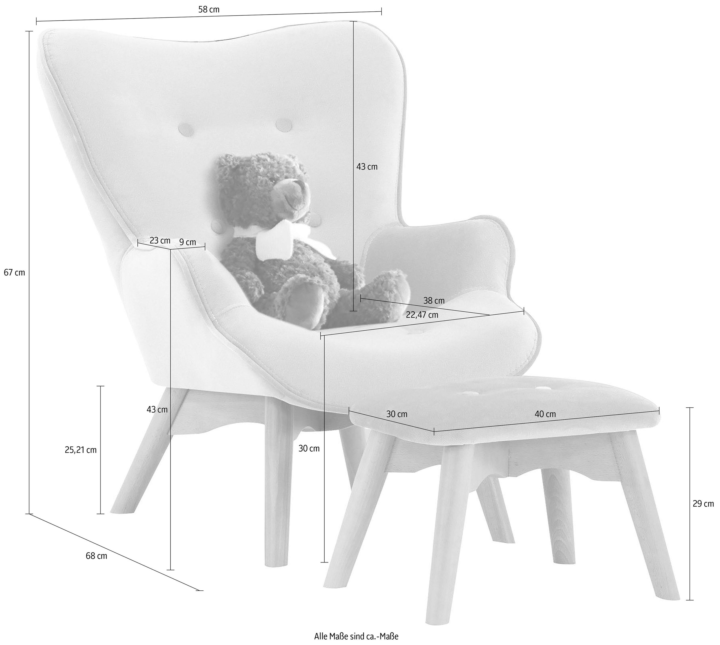 Thumbnail - Home affaire Sessel "Duca Mini" in kleiner Ausführung für Kinder