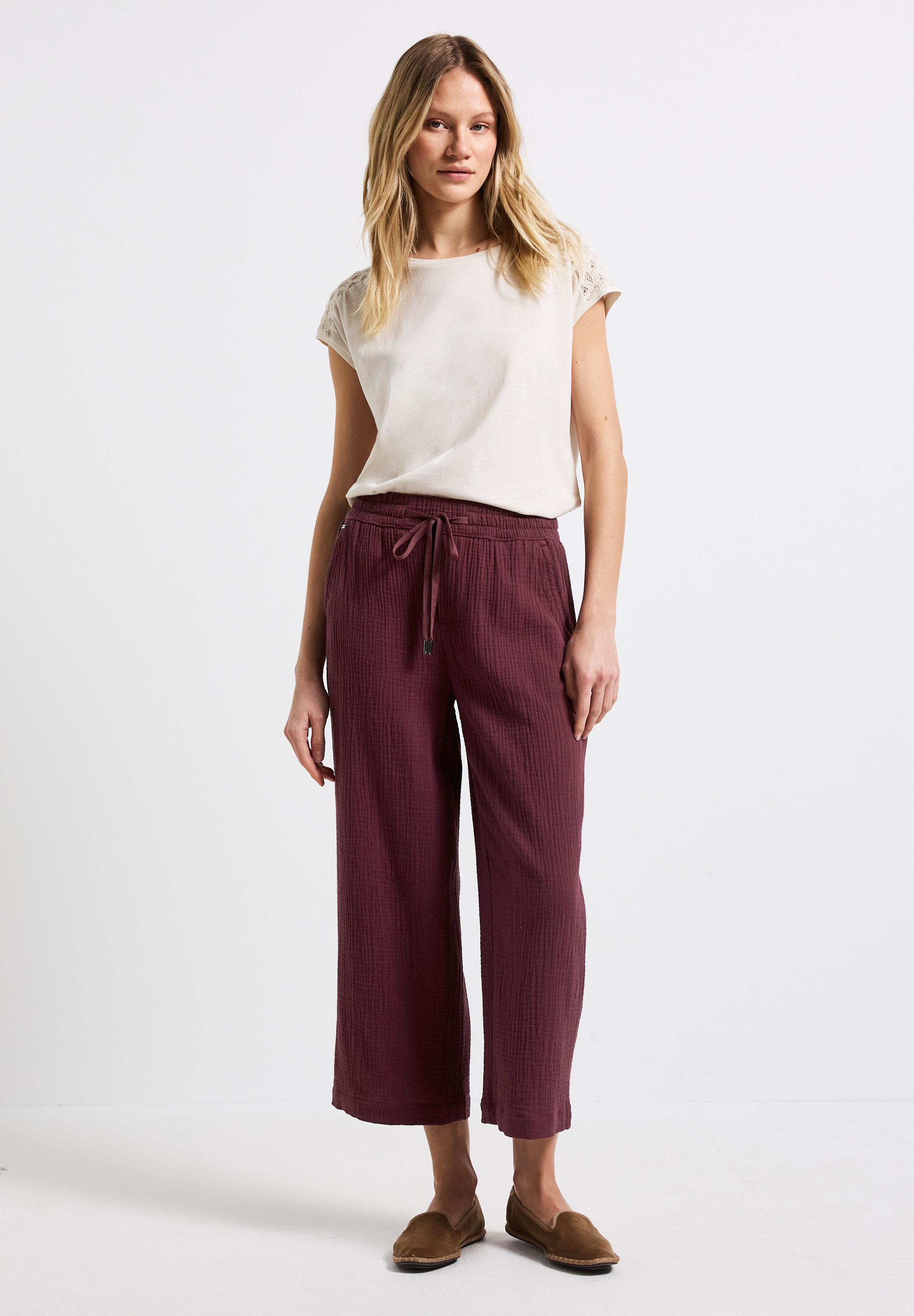 STREET ONE Stoffhose, High Waist