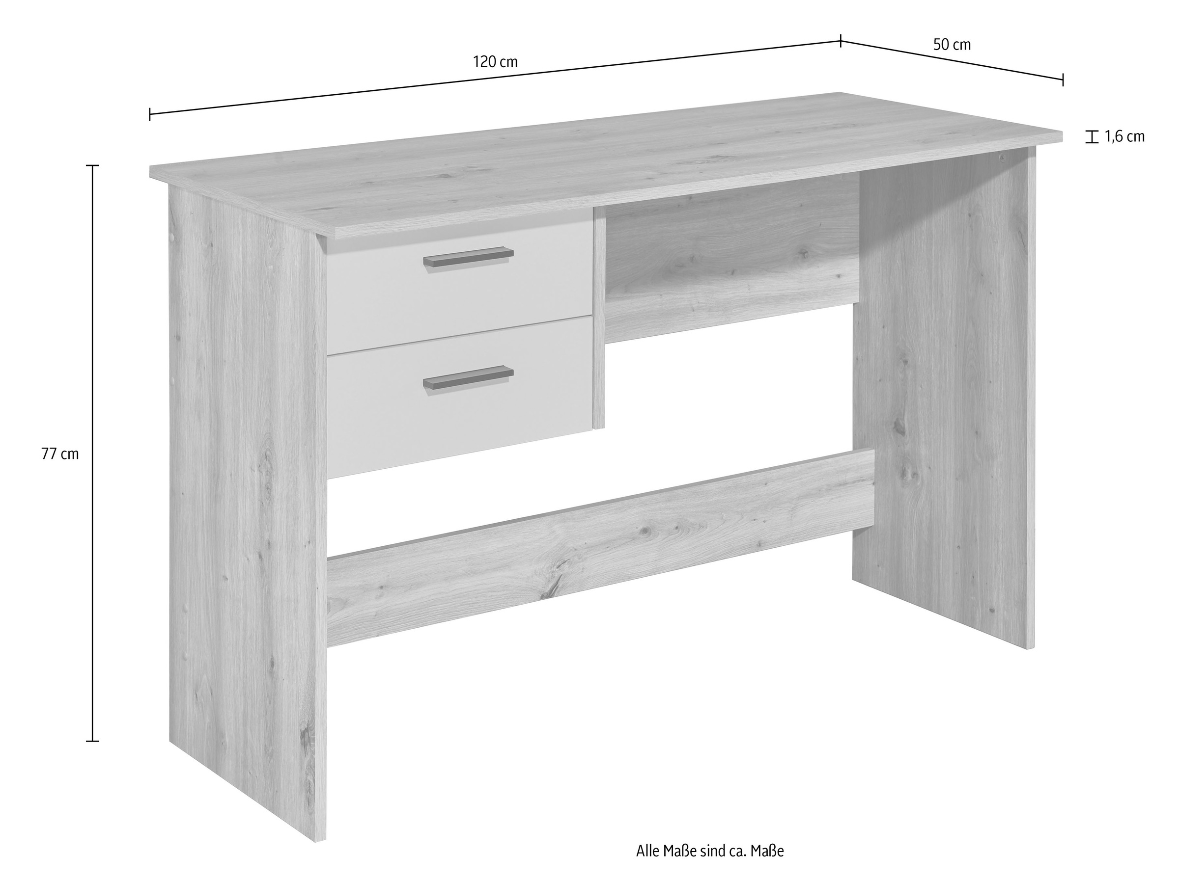 BEGA OFFICE Schreibtisch »BxHxT 120x77x50 cm« 1 Stk. tlg.