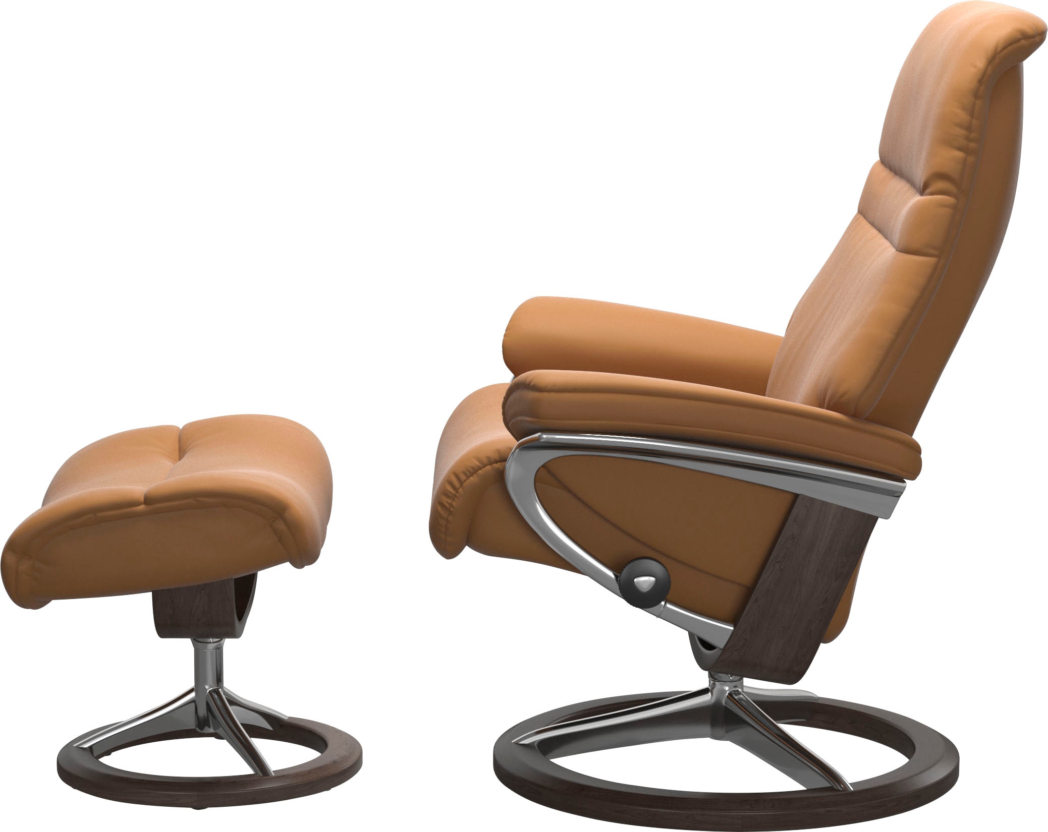 Stressless® Relaxsessel »Sunrise«, (Set, Relaxsessel mit Hocker), mit Signature Base, Größe L, Gestell Wenge