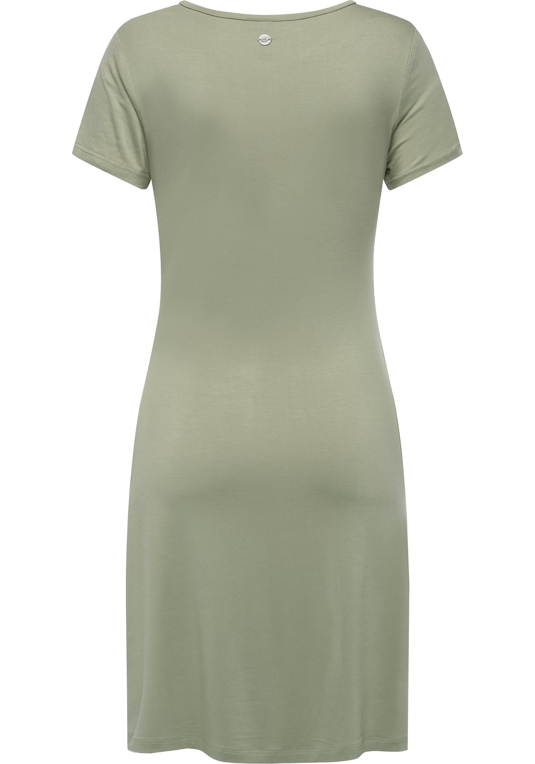 Thumbnail - Ragwear Shirtkleid "Knotta" Ohne Tasche Kurzarm Sommerkleid mit seitlichem Bindeband