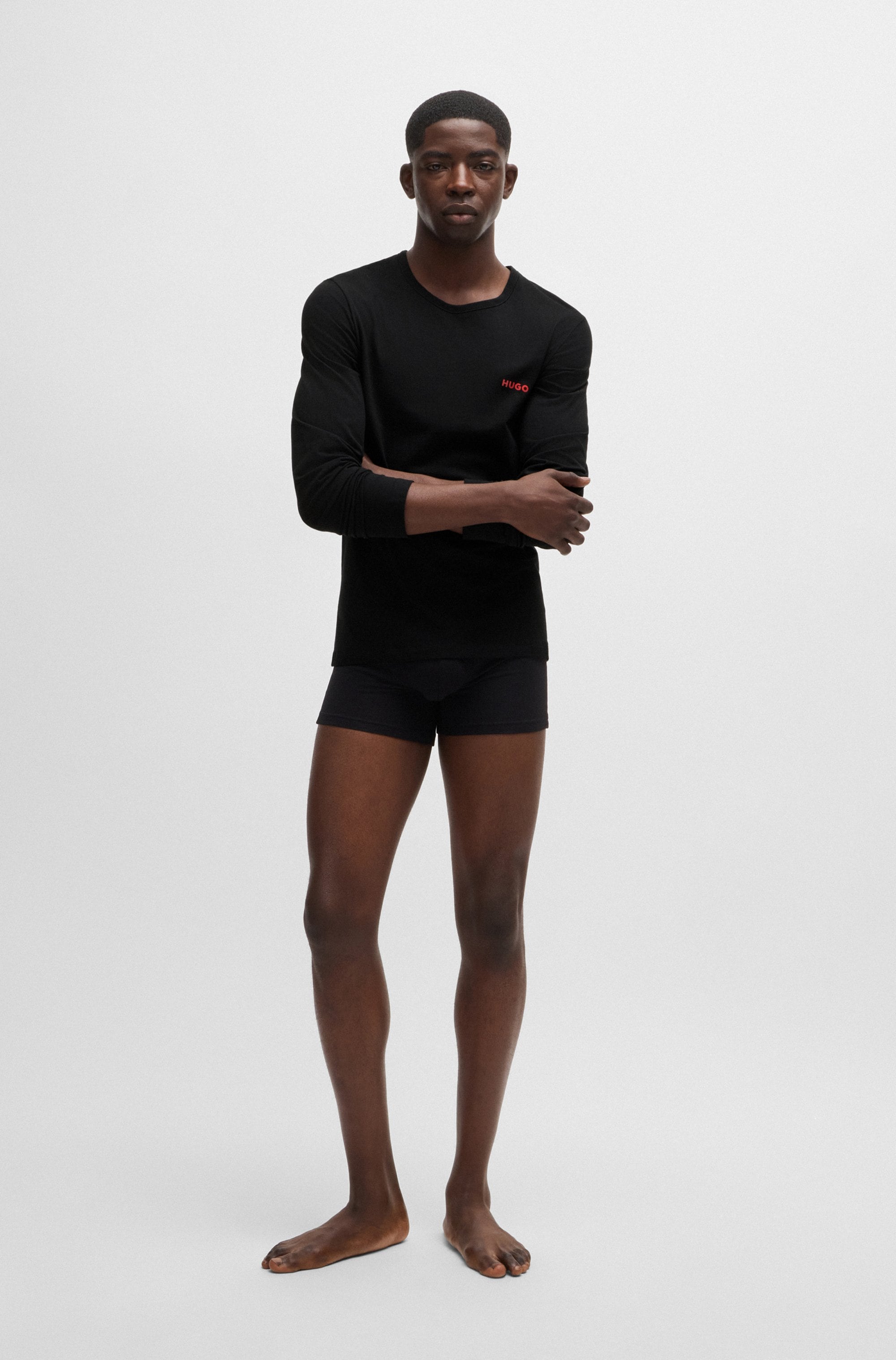 HUGO Underwear Langarmshirt »LS-SHIRT RN TRIPLET«, (Set, 3er Pack)