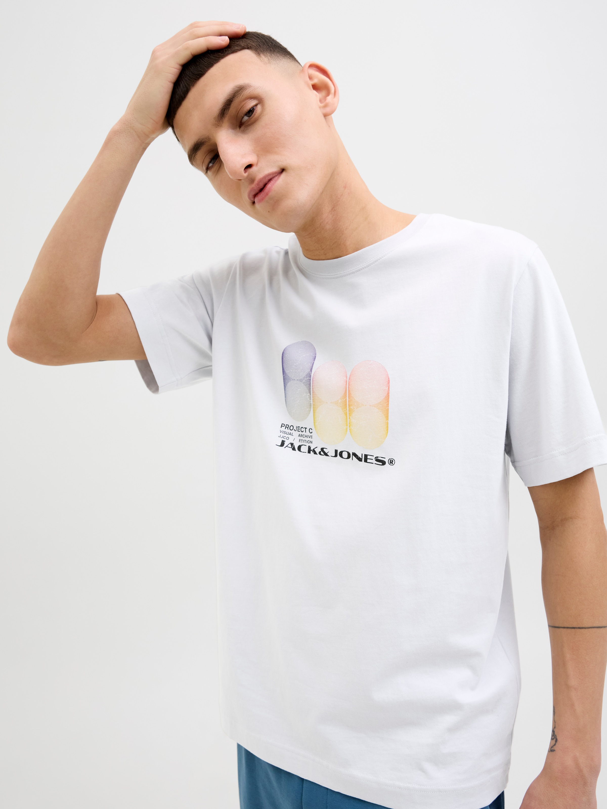 Jack & Jones Print-Shirt JCOCALMA TEE SS CREW NECK FST mit Frontprint günstig online kaufen