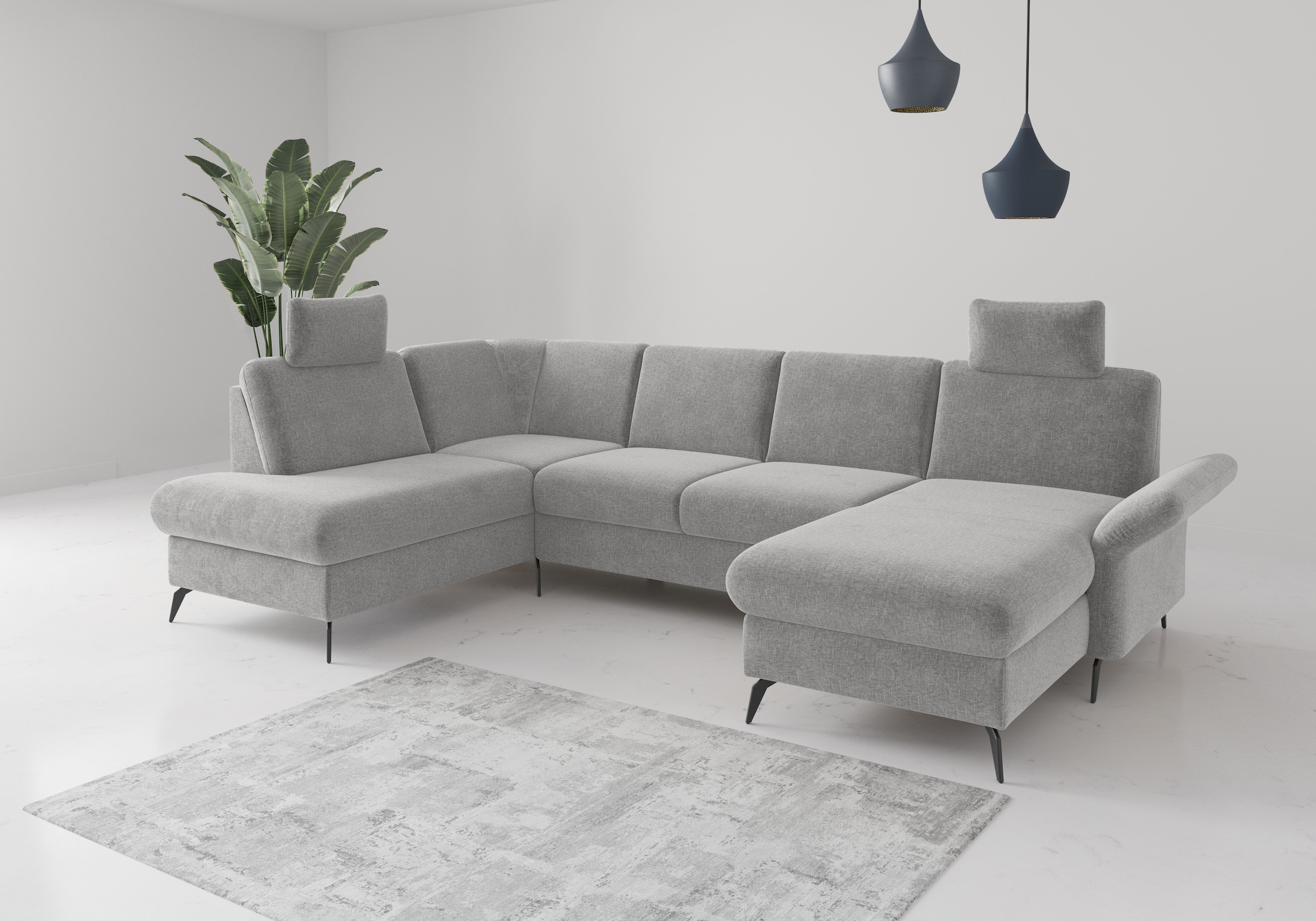 OTTO home Wohnlandschaft "Rochelle" wahlweise mit Schlaffunktion, Bettkasten und Armteilverstellung