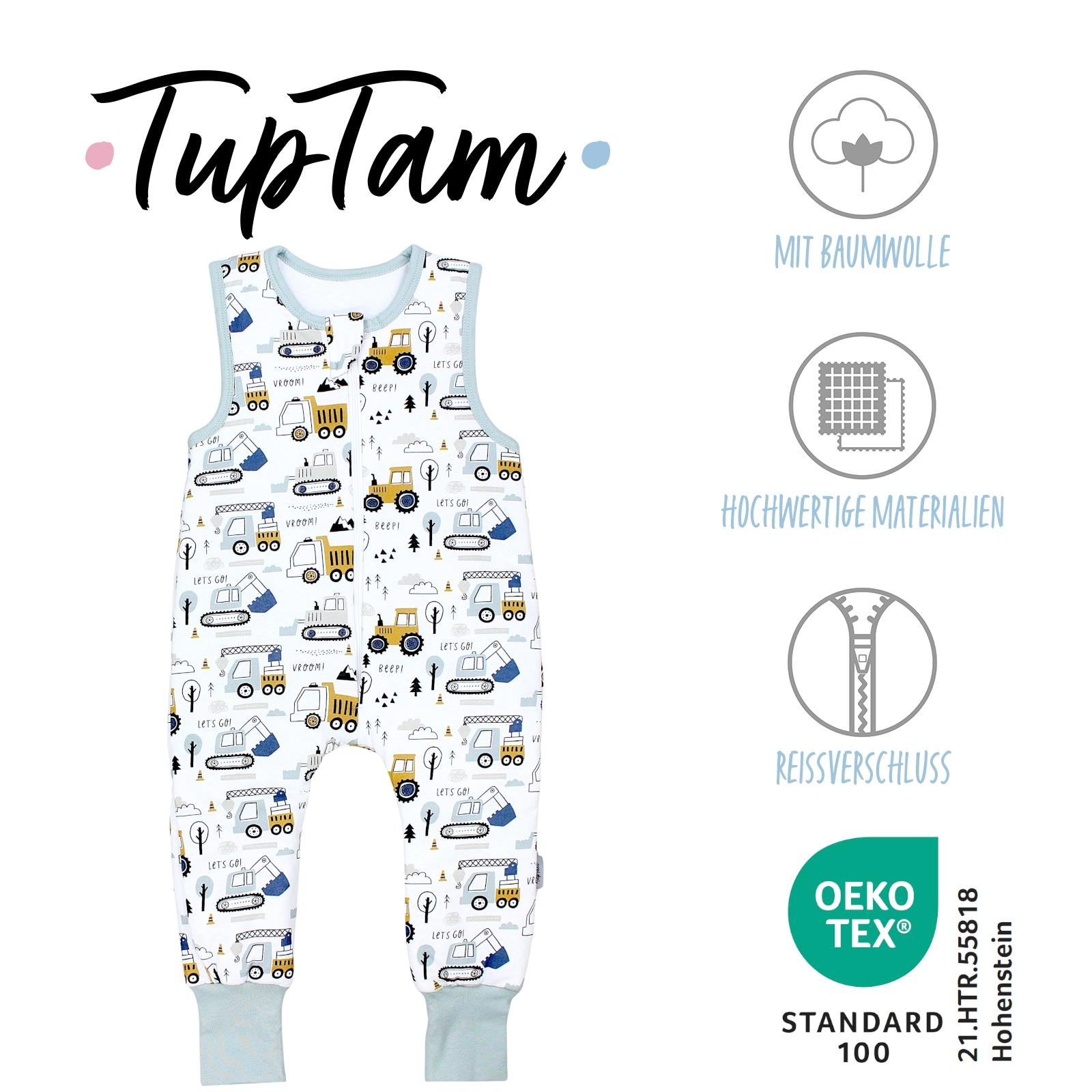 TupTam Babyschlafsack »Schlafsack mit Füßen Baby Ganzjahresschlafsack mit Beinen 2,5 Tog«