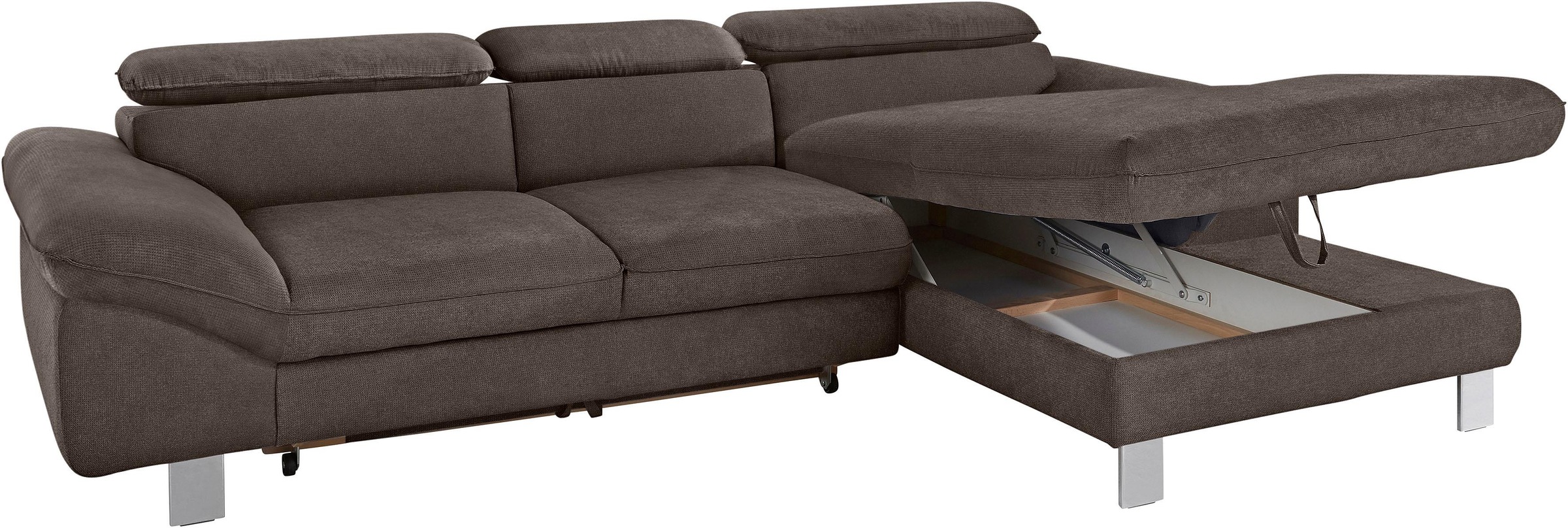 COTTA Ecksofa »Driver L-Form«, mit Kopfteilverstellung, wahlweise mit Bettfunktion & Bettkasten