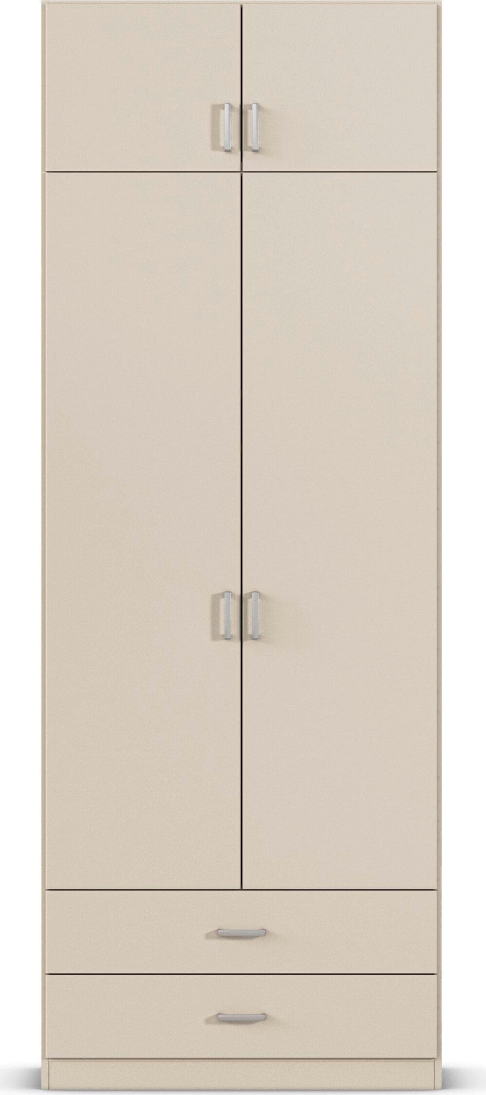 rauch Kleiderschrank »Schrank Garderobe Wäscheschrank GAMMA in 4 Breiten 91-226 cm« 3 verschiedene Ausstattungen BASIC/CLASSIC/PREMIUM (inkl. SOFT-CLOSE),  mit Schubladen und Schrankaufsatz, schlichtes Design MADE IN GERMANY