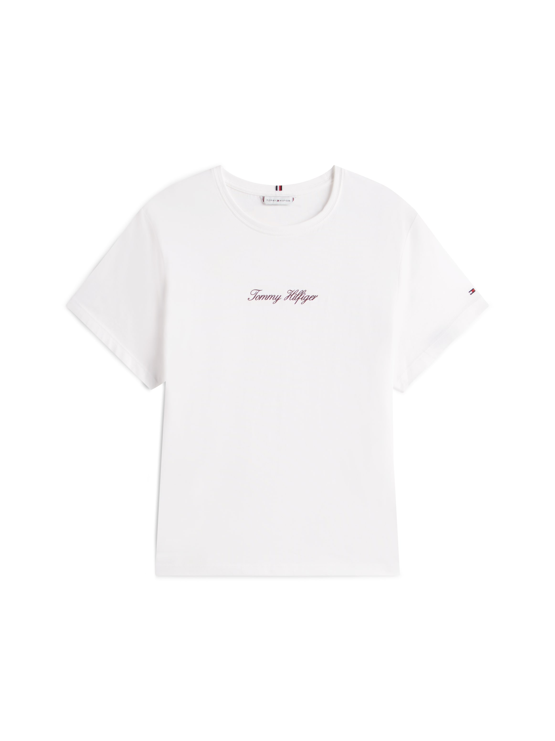 Tommy Hilfiger Curve Kurzarmshirt »CRV CLASSIC SCRIPT REG SS TEE«, in großen Größen