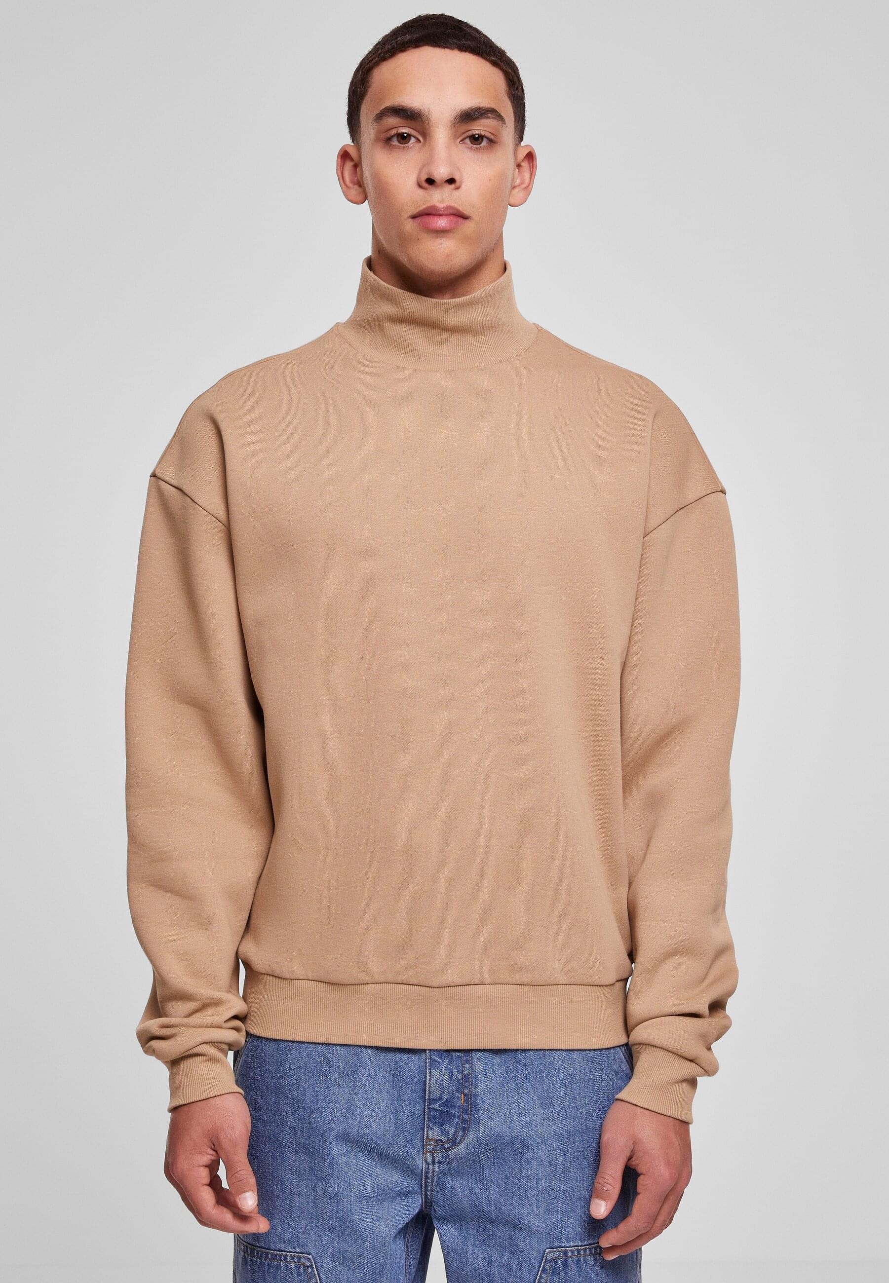 URBAN CLASSICS Rundhalspullover »Urban Classics Herren High Rib Neck Crew«, (1 tlg.)