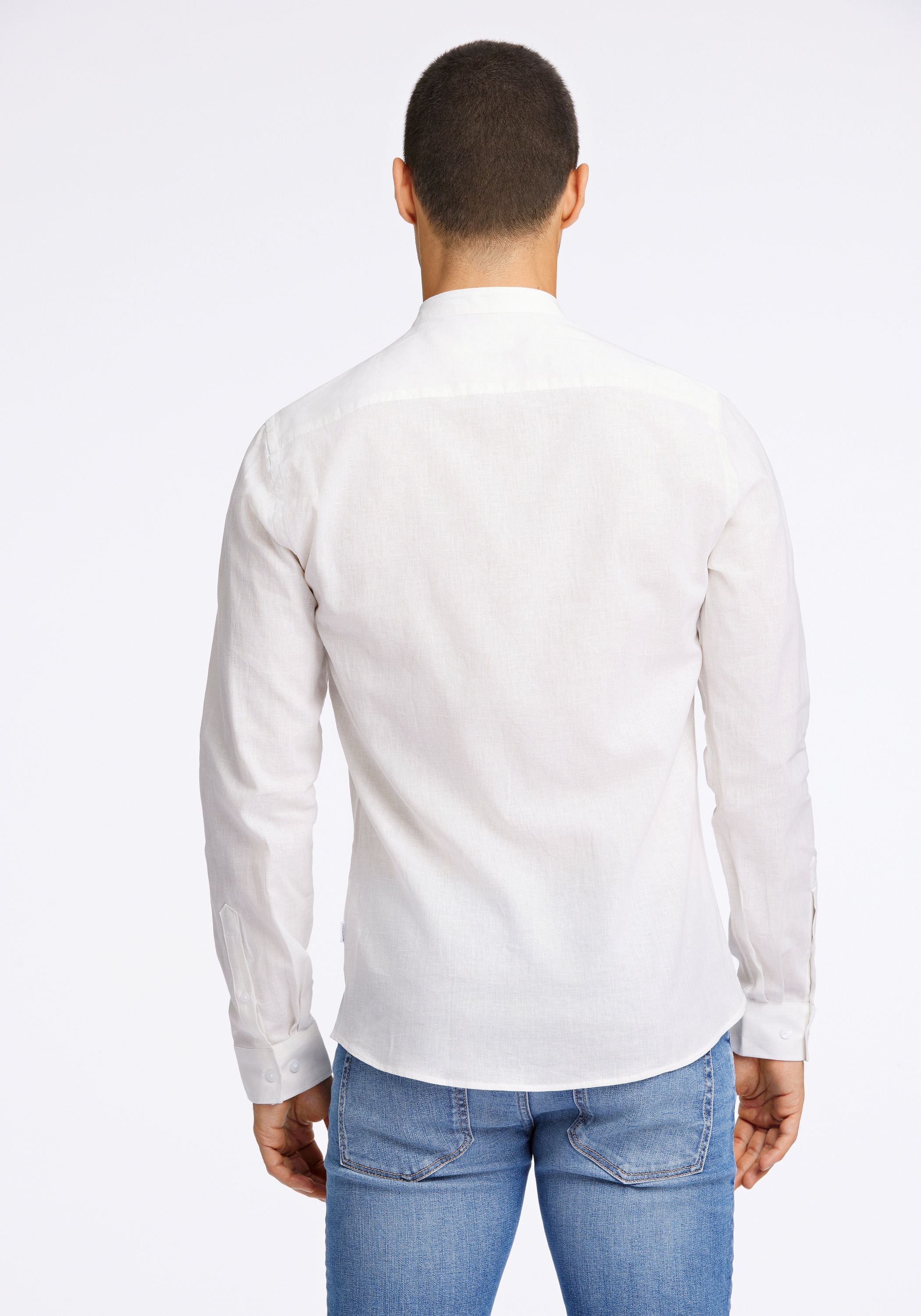 LINDBERGH Leinenhemd »Leinenhemd (Langarm) Slim Fit«