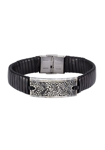 NOX Armband »Leder schwarz Edelstahl«, Lederband kaufen