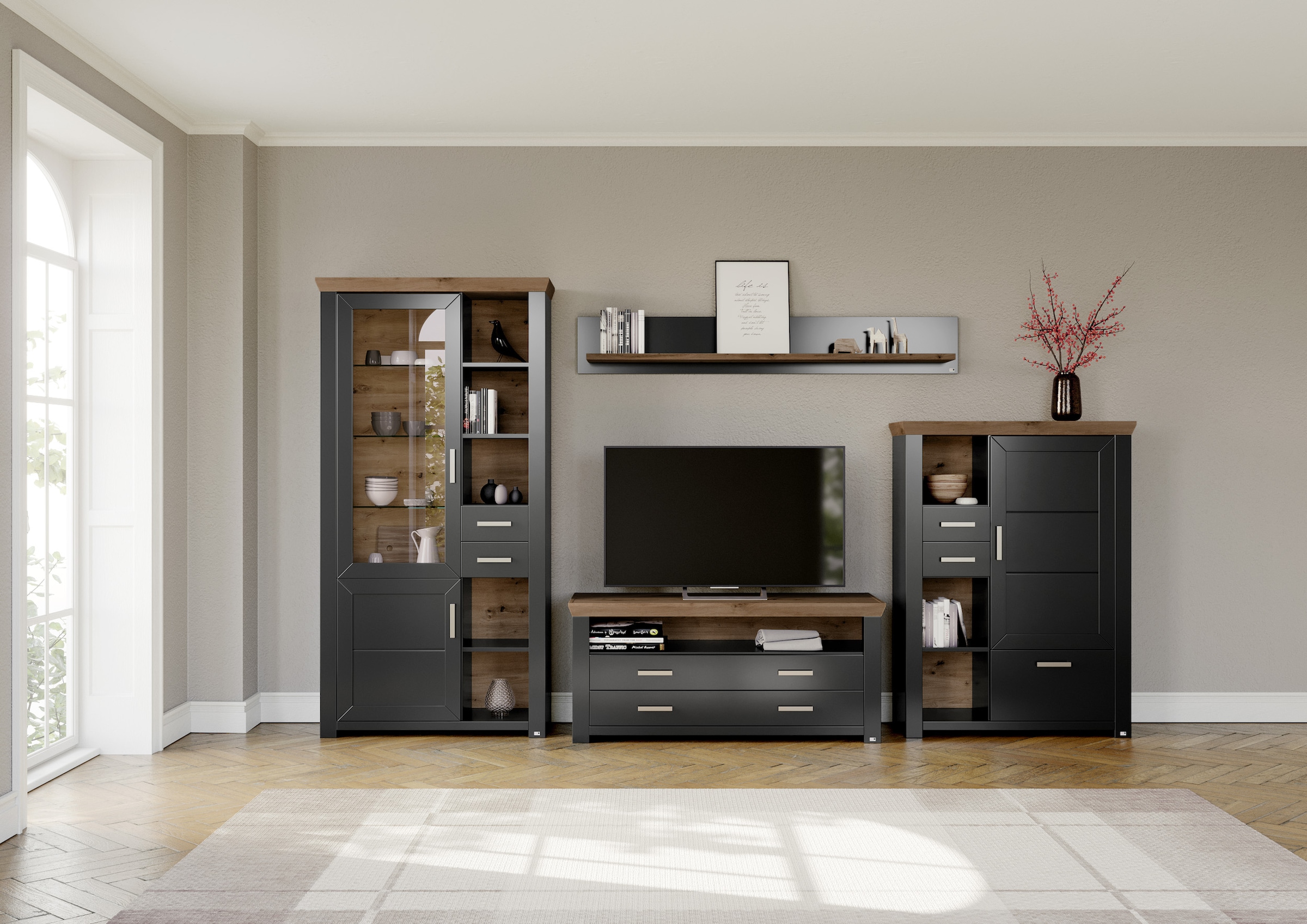 set one by Musterring Wohnwand "York" 4 Stk. tlg. günstig online kaufen