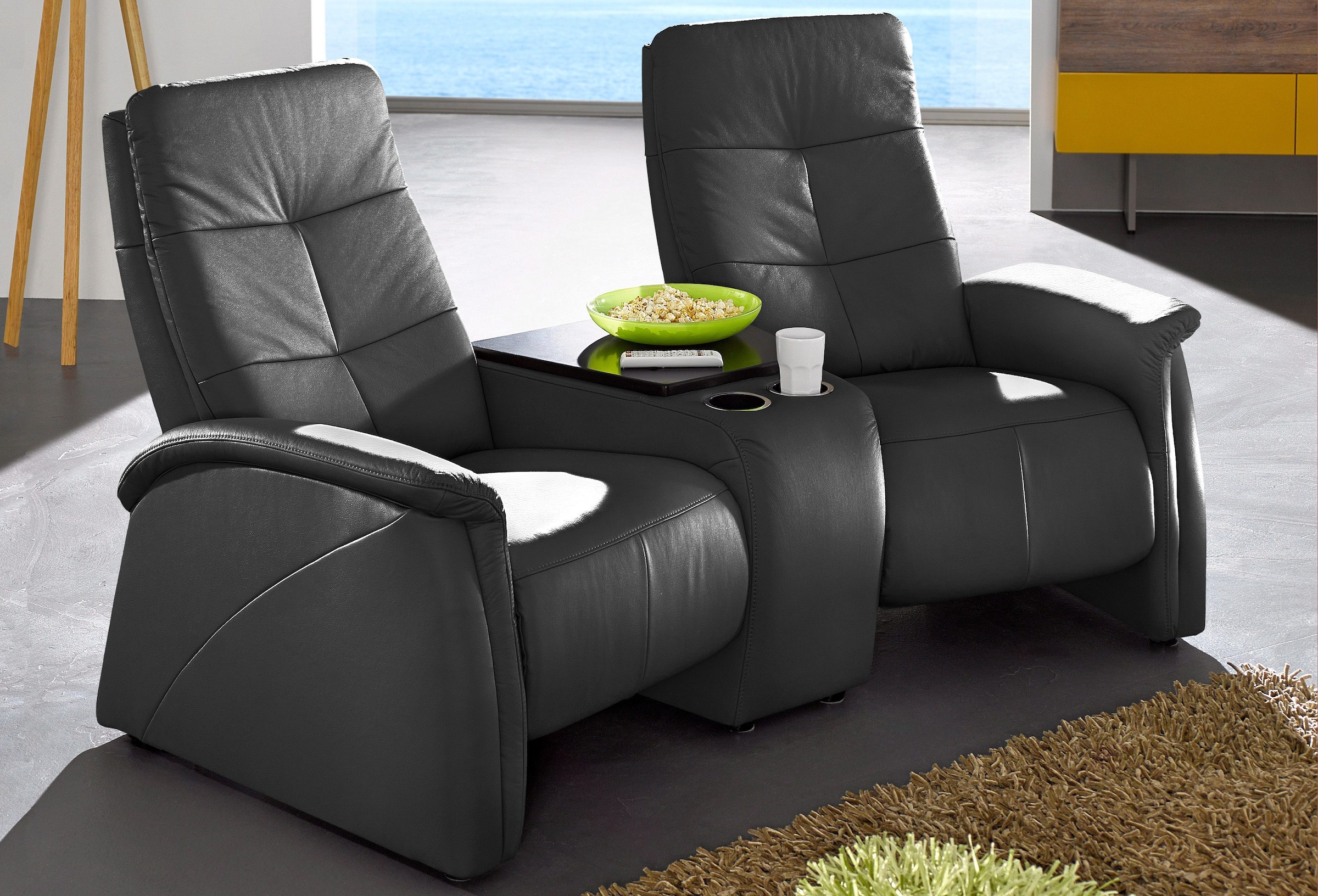 exxpo - sofa fashion 2-Sitzer »Tivoli, Kinosofa, bequem,«, mit Relaxfunktion, integrierter Tischablage und Stauraumfach