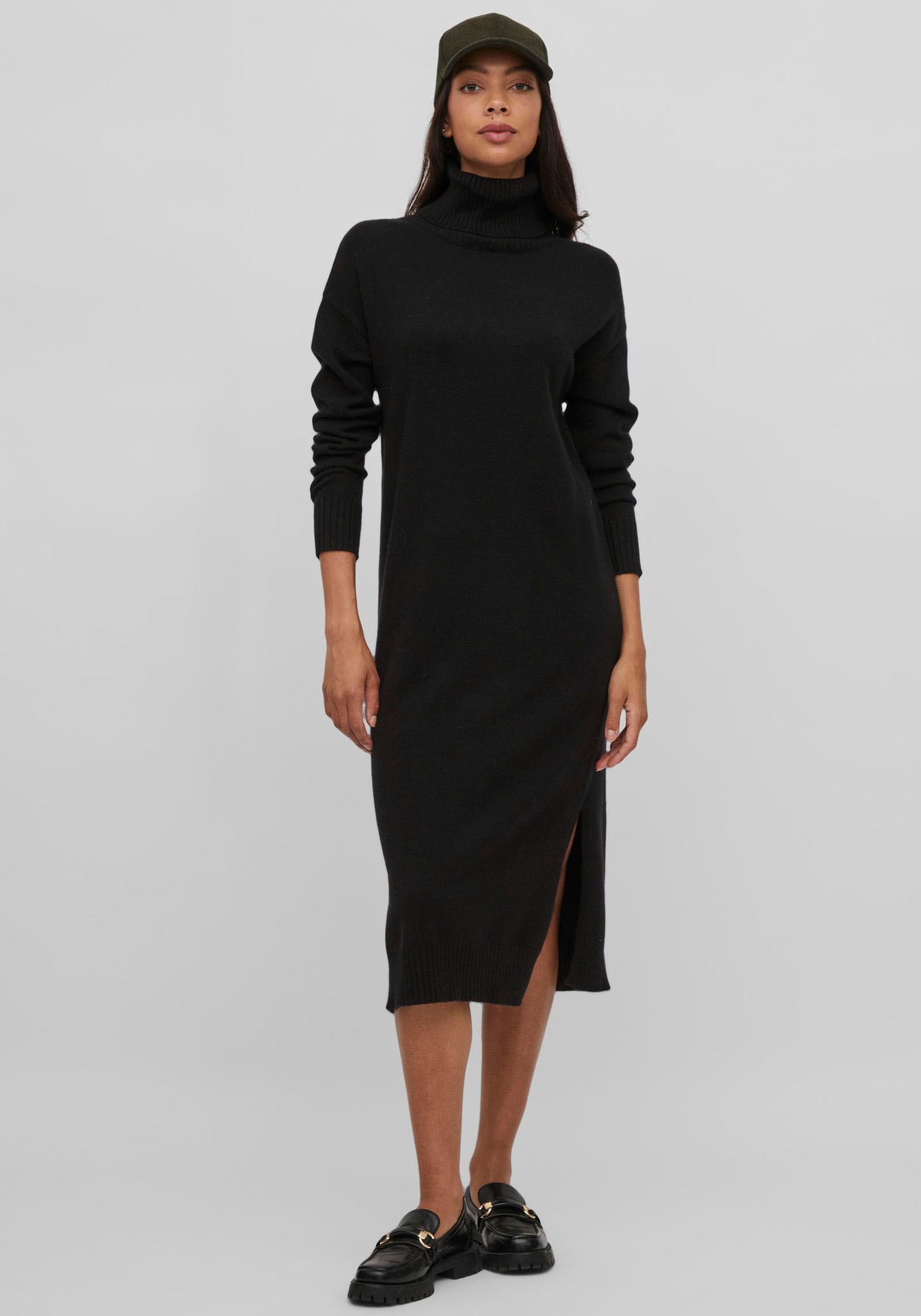 Vila "VIRIL ROLLNECK MIDI DRESS" mit hohem Rollkragen
