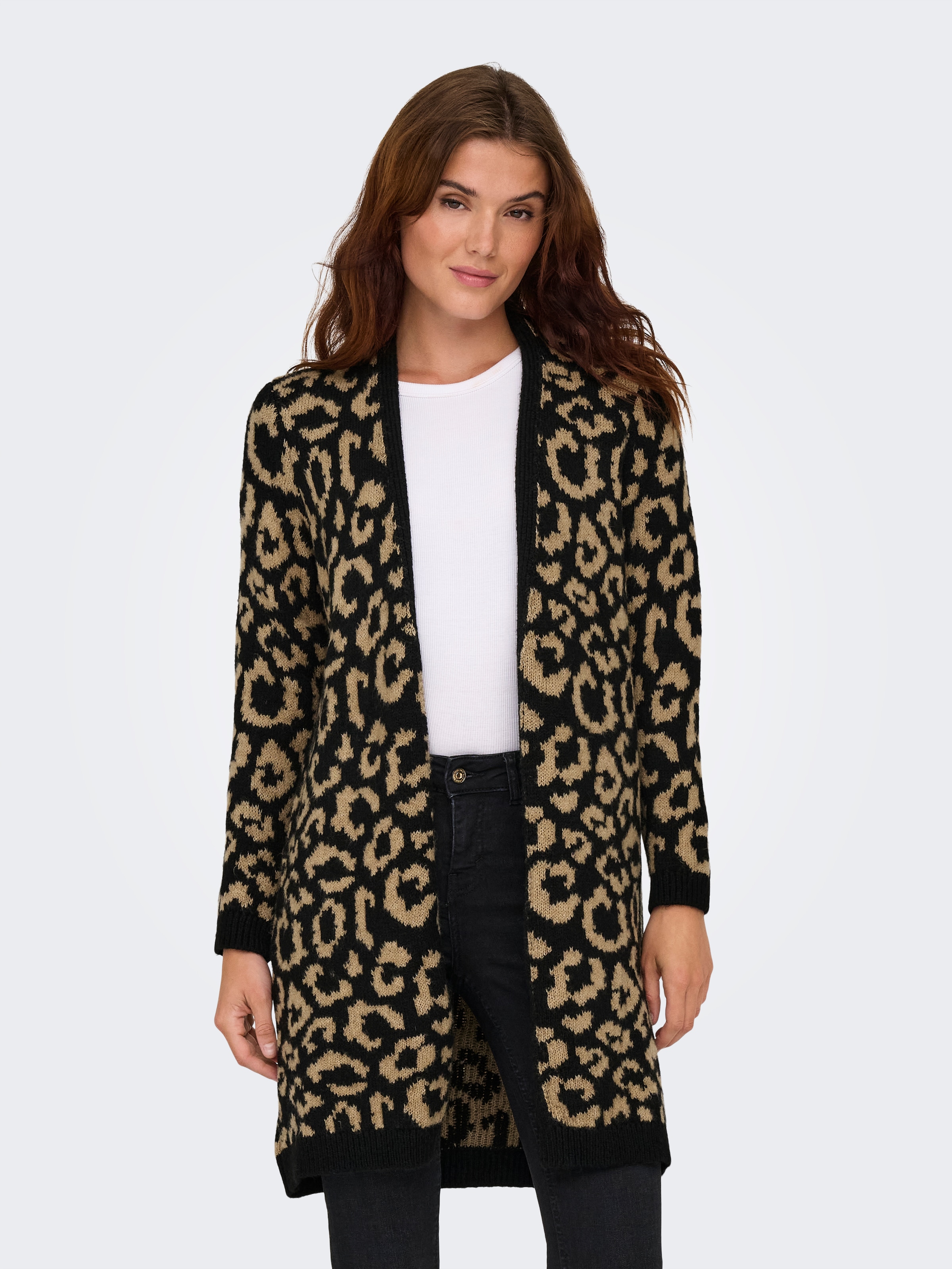 ONLY Strickjacke »ONLJADE ANIMAL AO LS CARDIGAN RP KNT«