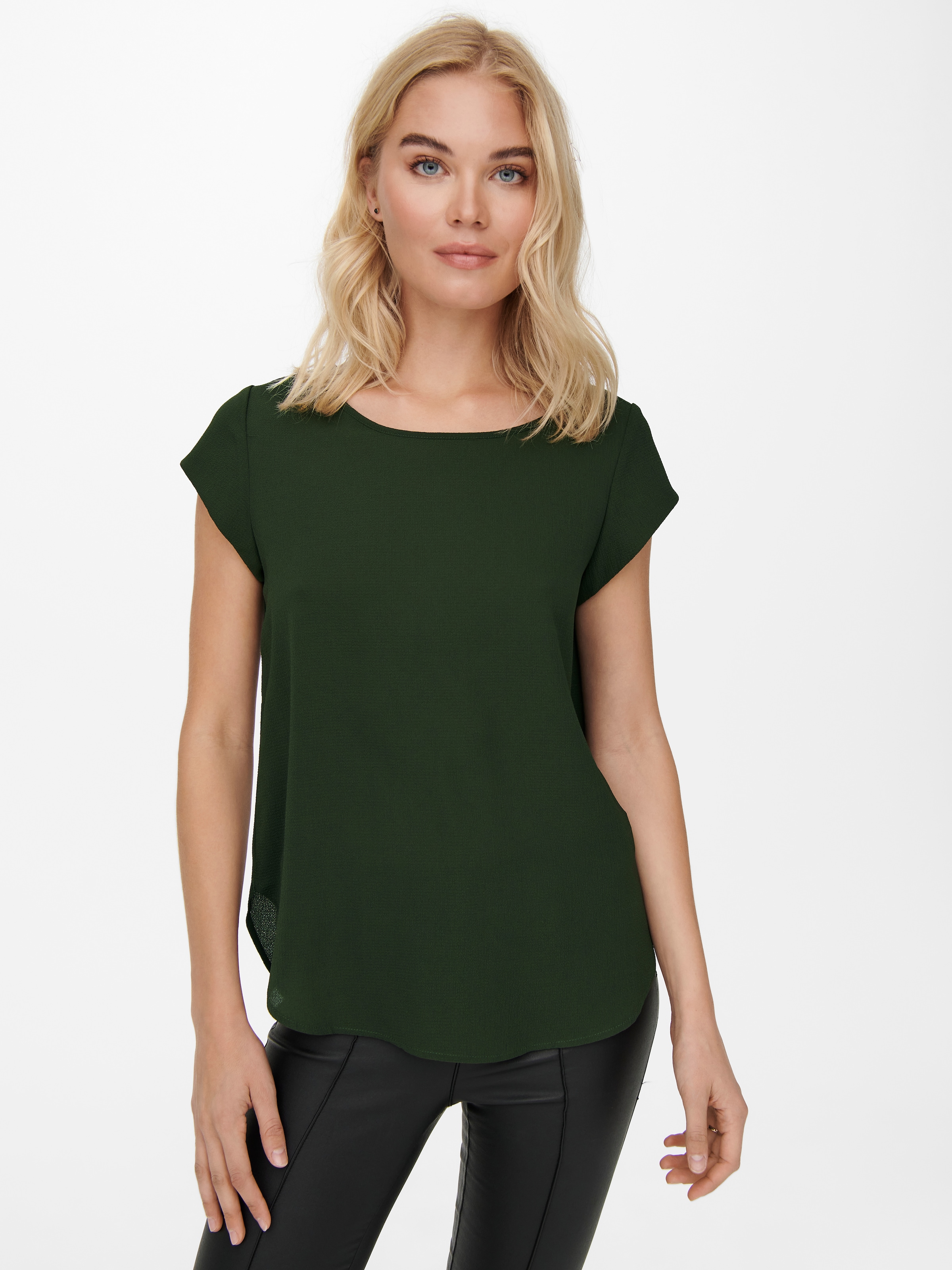 ONLY Shirtbluse "ONLVIC S/S SOLID TOP" günstig online kaufen