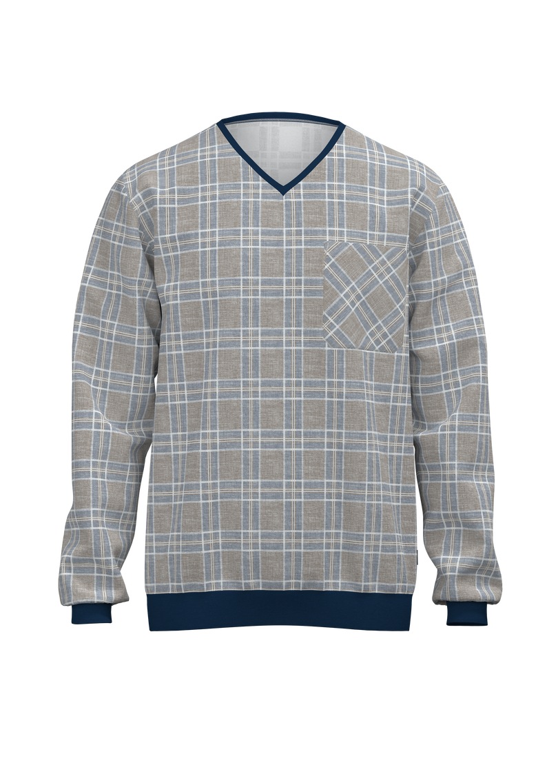 Trigema Schlafanzug "TRIGEMA Pyjama Langarmshirt mit Karo-Muster" 1 günstig online kaufen