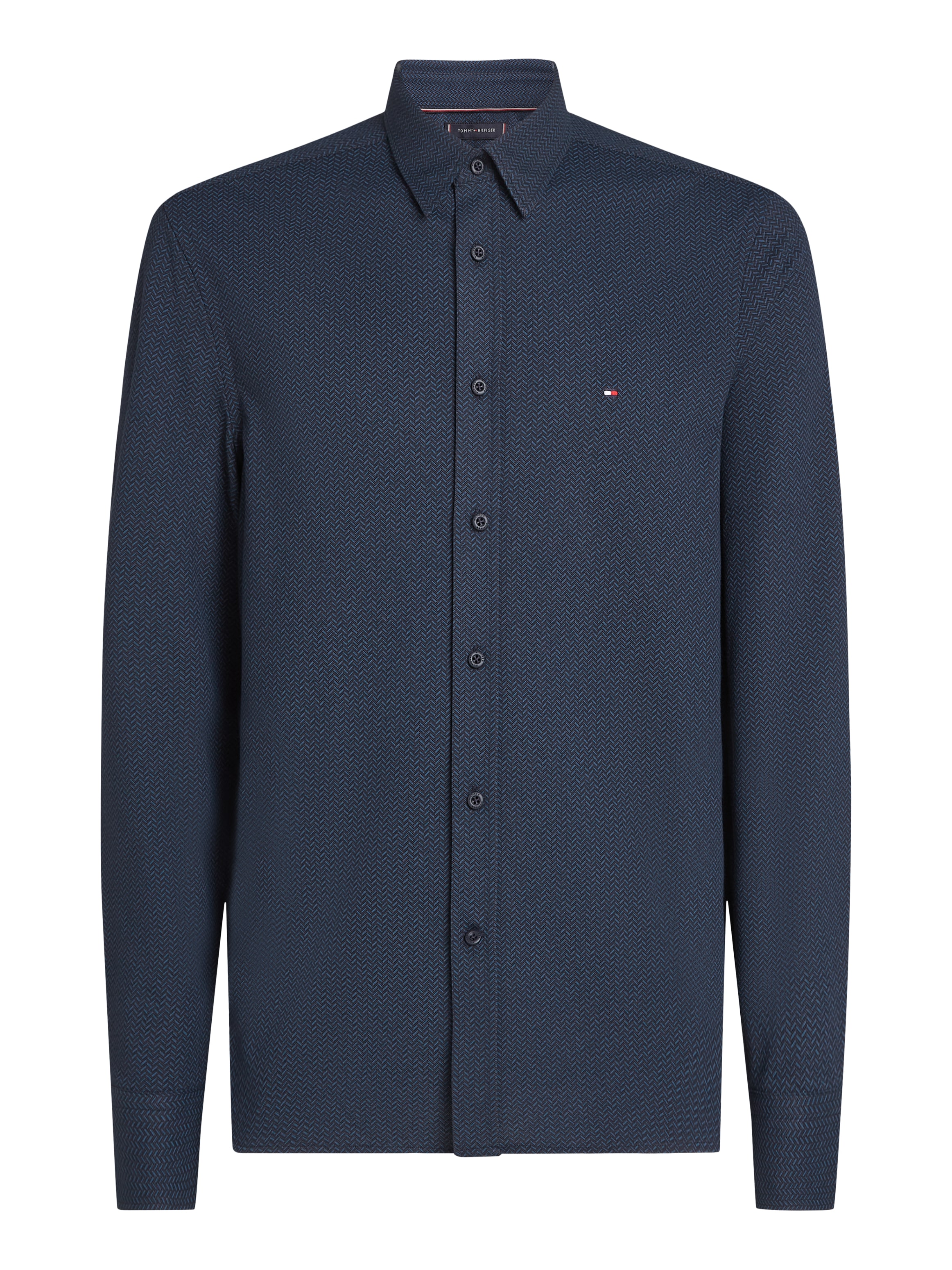 Tommy Hilfiger Businesshemd »PERFORMANCE OXF PIQUE PRT SHIRT«, mit Fischgratmuster