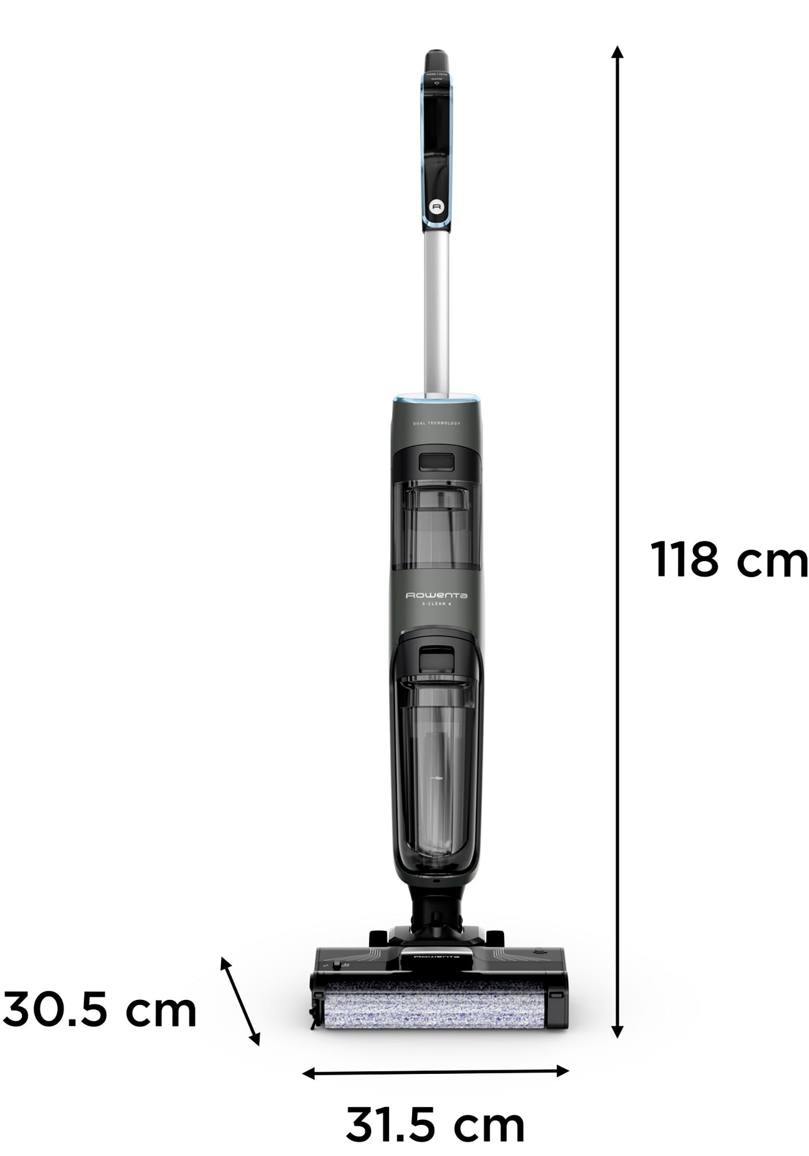 Rowenta Nass-Trocken-Akkusauger »X-Clean 4, kabellos, 2-1 Staubsauger für alle Hartböden«, kabellos, Selbstreinigungsfunktion, Schmutzerkennung, GZ5037
