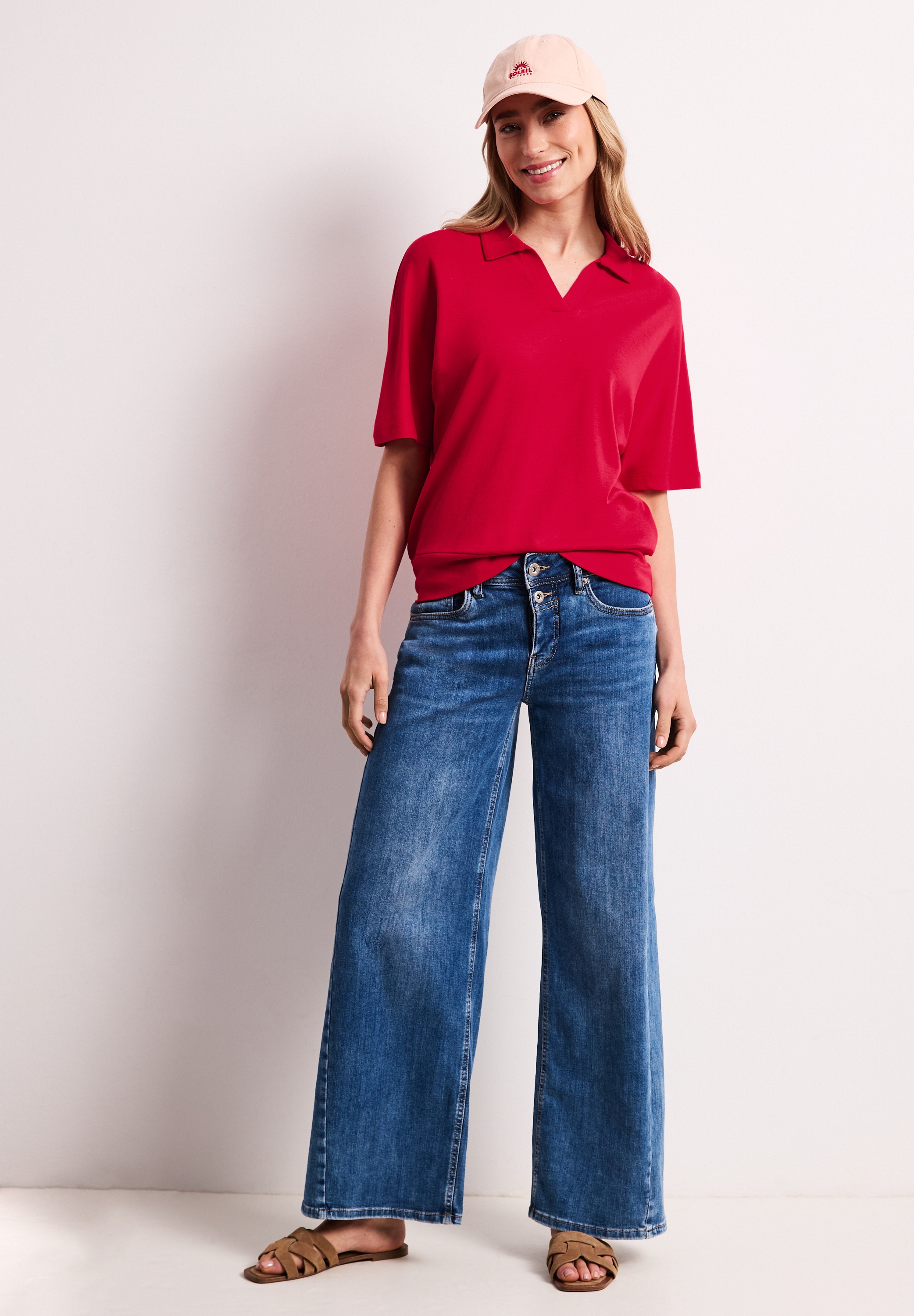 STREET ONE Poloshirt im soften Baumwoll-Mix