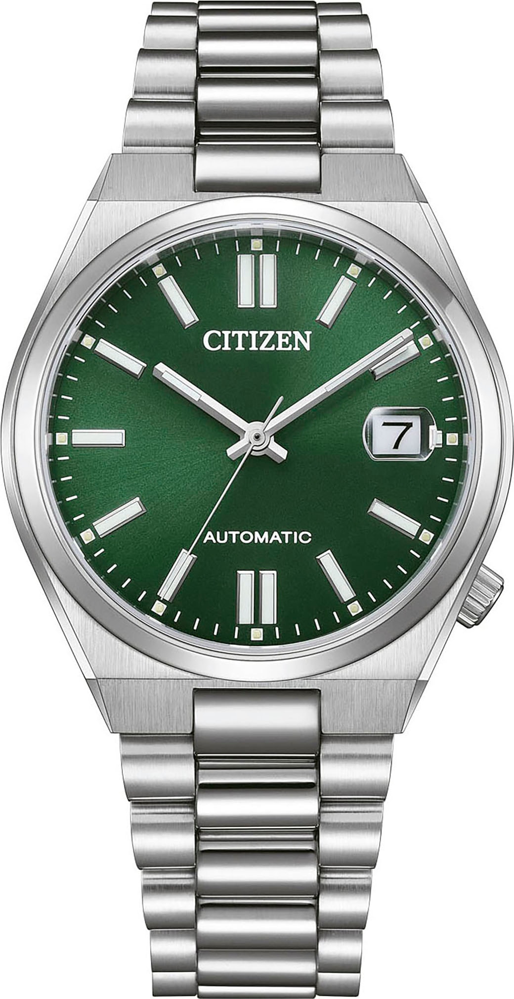 CITIZEN Damen Automatikuhr "TSUYOSA 37 mm", silber, Armbanduhren, Armbanduhr, Damenuhr, Mechanische Uhr, Edelstahlarmband, analog, Tag