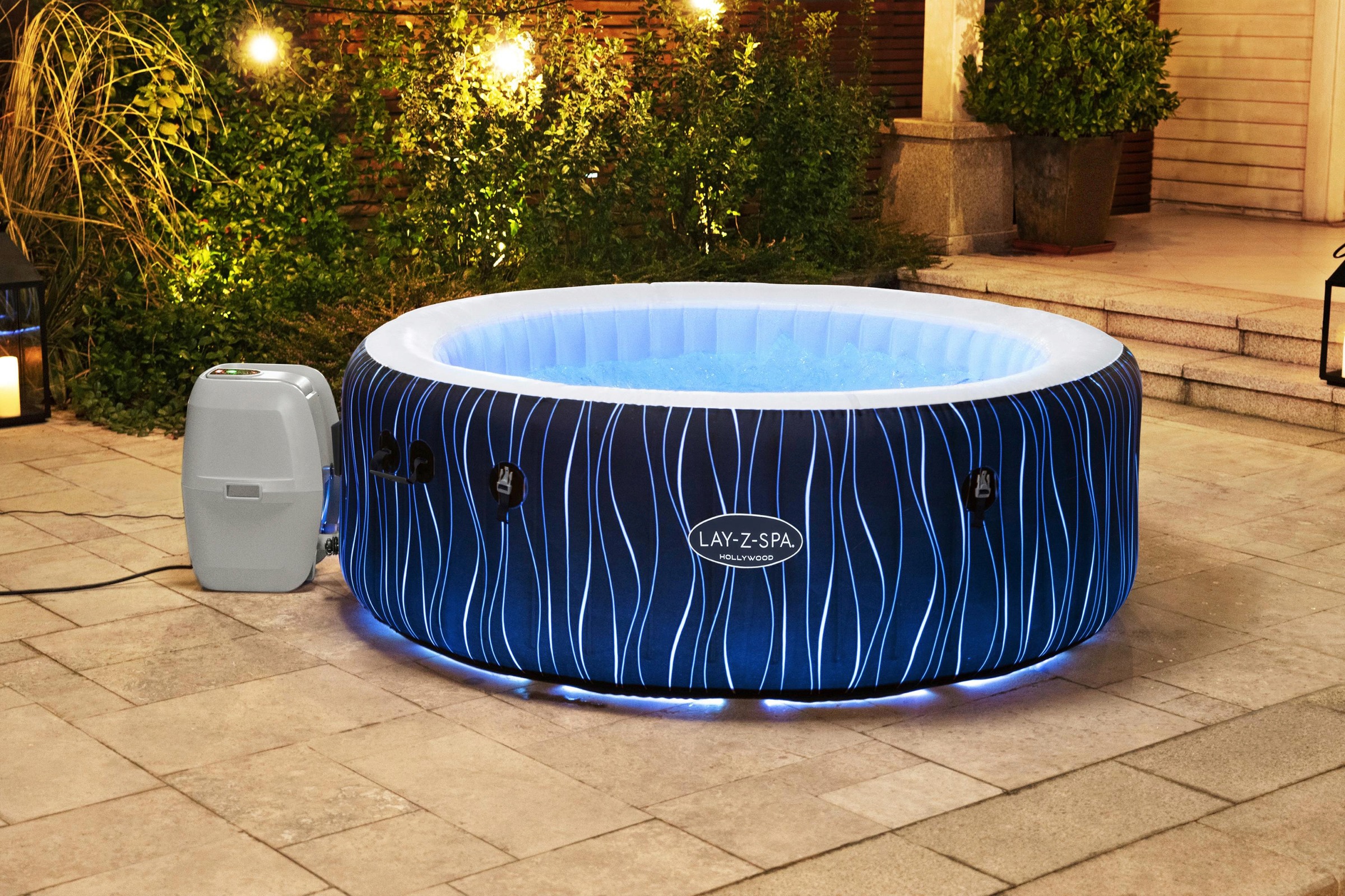 Bestway Whirlpool »LAY-Z-SPA® LED-Hollywood AirJet™«, ØxH: 196x66 cm, für bis zu 6 Personen