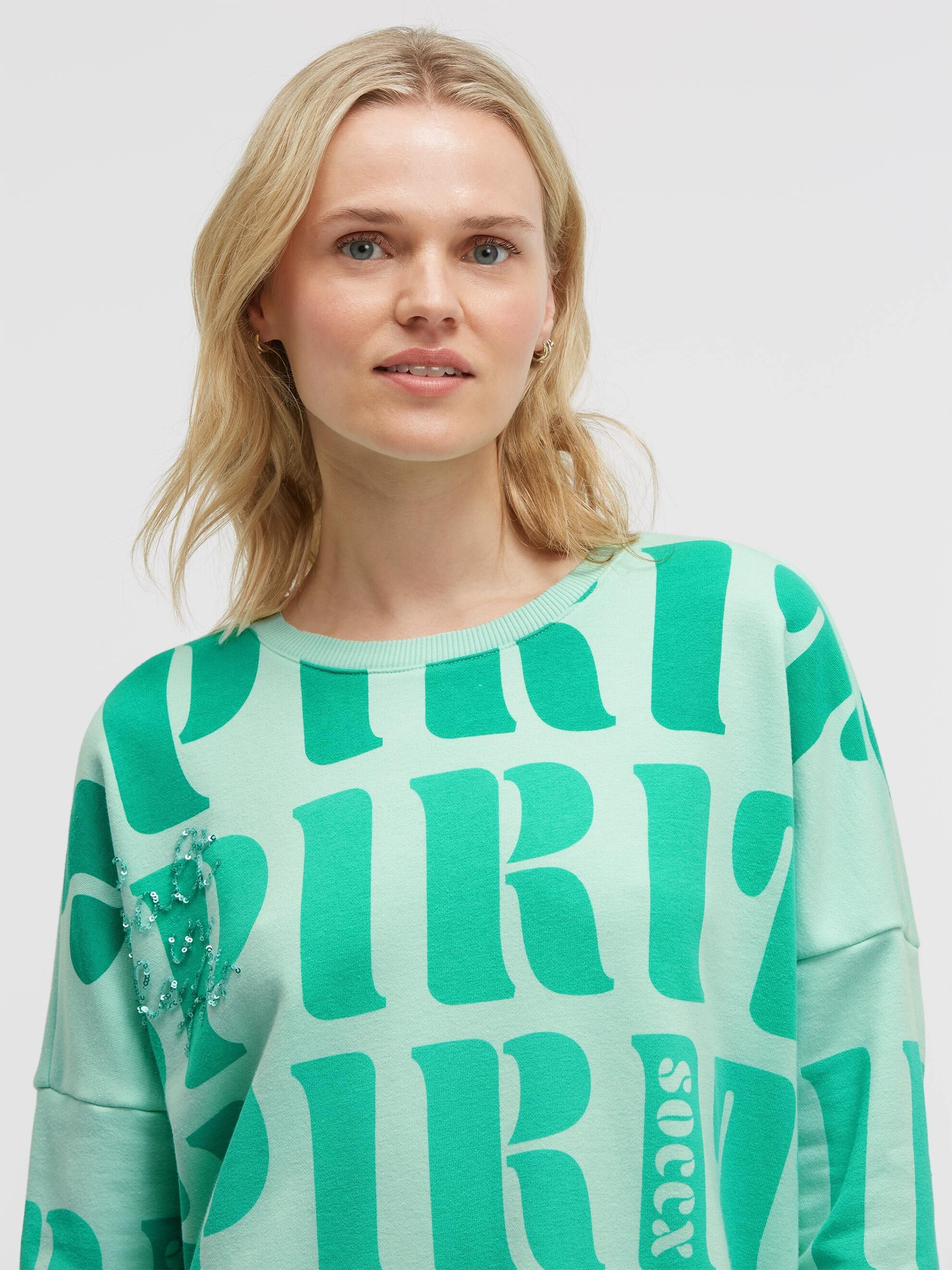 SOCCX Sweater , mit Pailletten-Schriftzug
